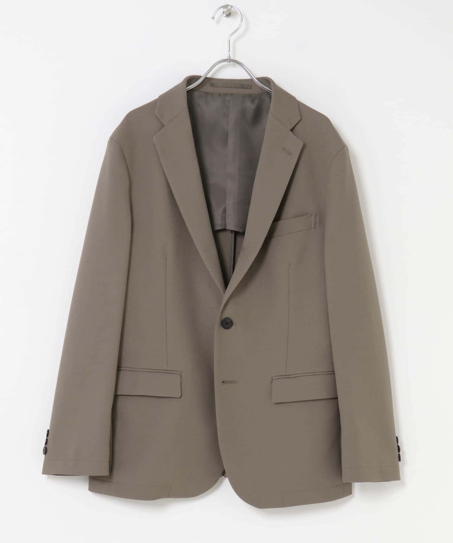 LIFE STYLE TAILOR　ツイルストレッチジャケット GREIGE S