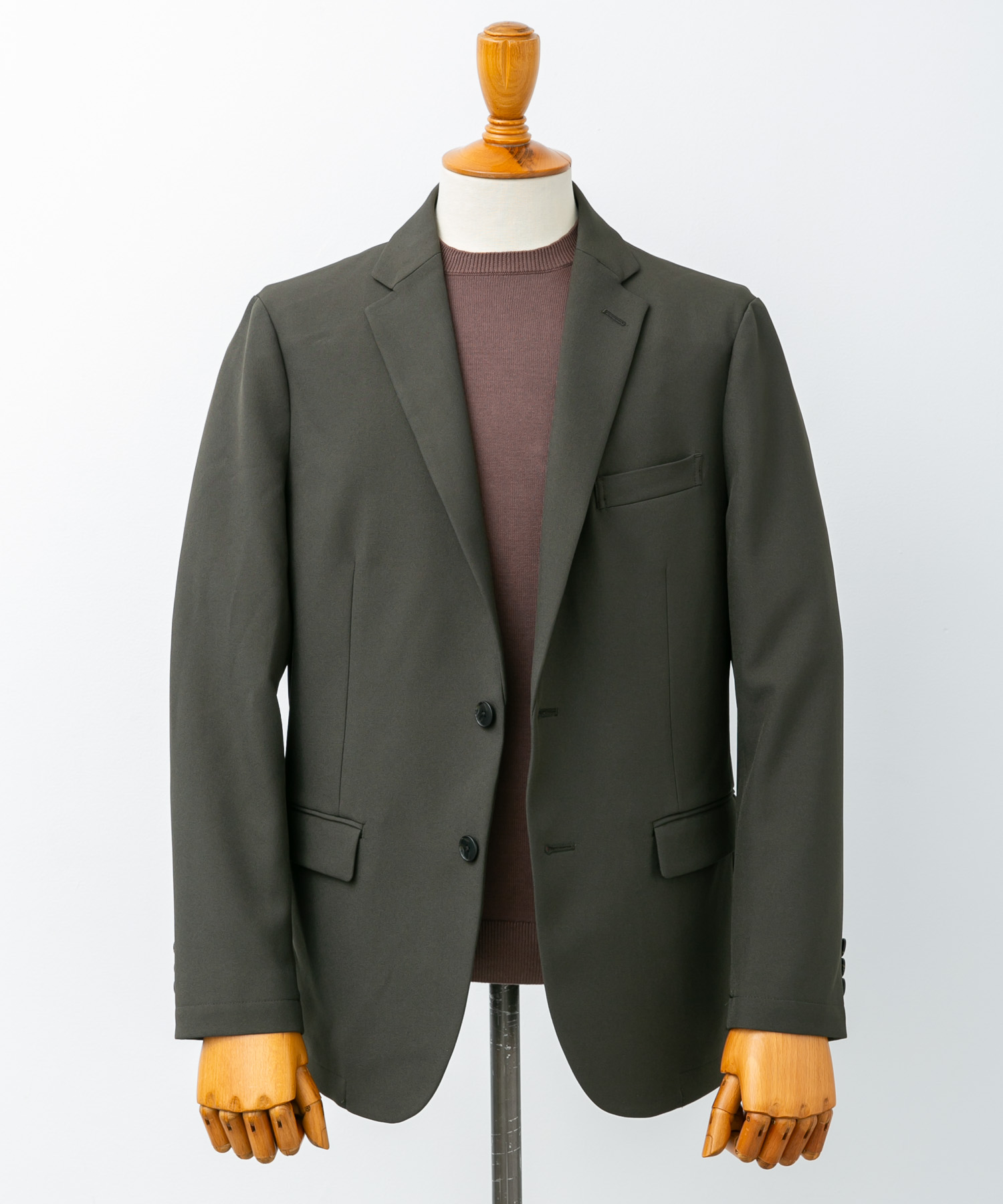 LIFE STYLE TAILOR　ツイルストレッチジャケット KHAKI S