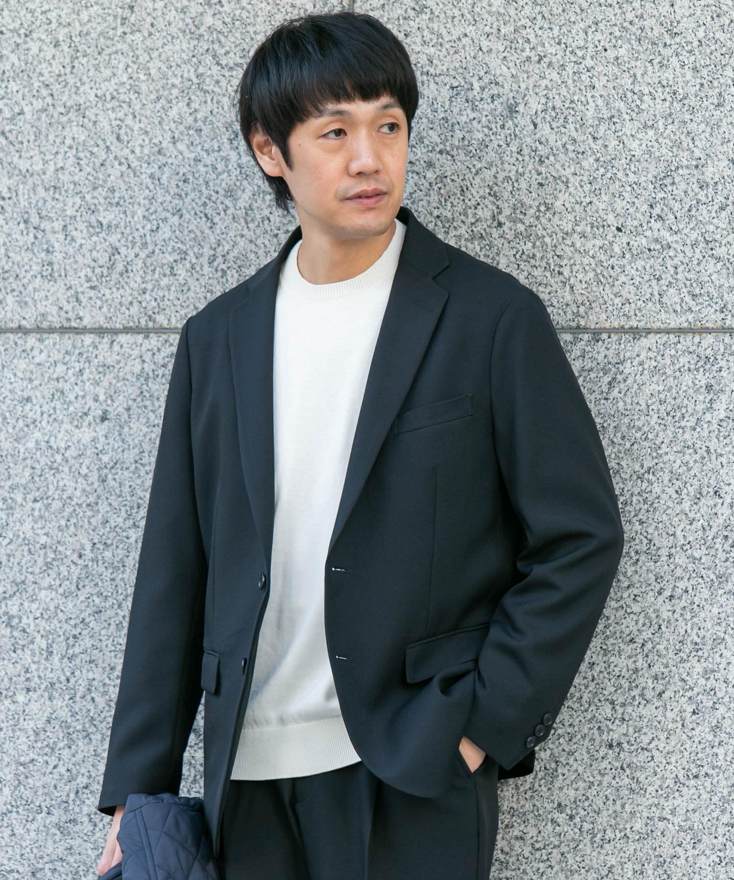 LIFE STYLE TAILOR ツイルストレッチジャケット(S NAVY): アウター
