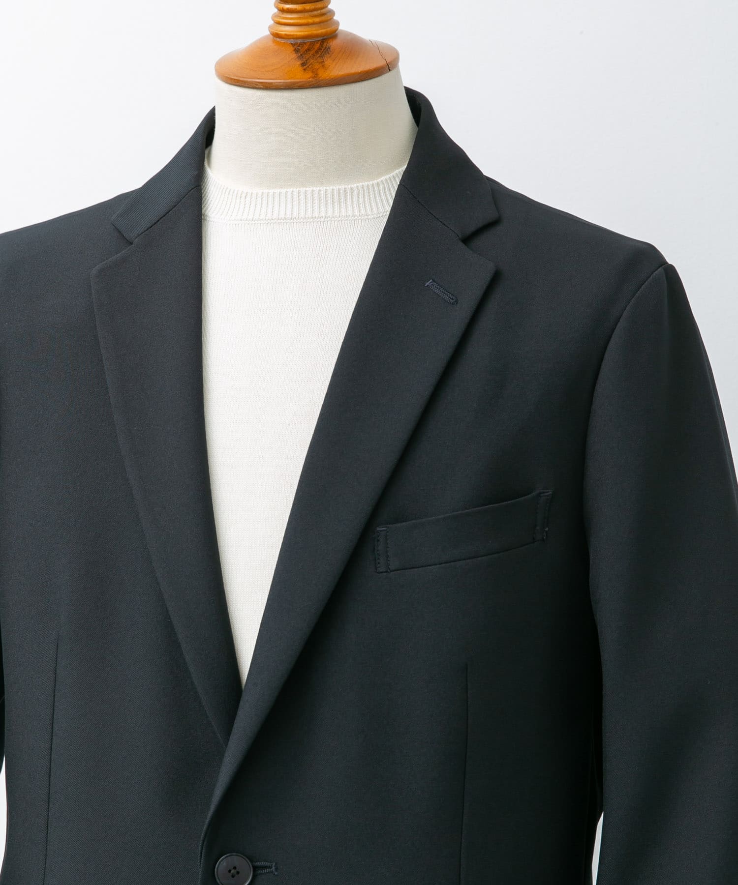 LIFE STYLE TAILOR　ツイルストレッチジャケット NAVY S