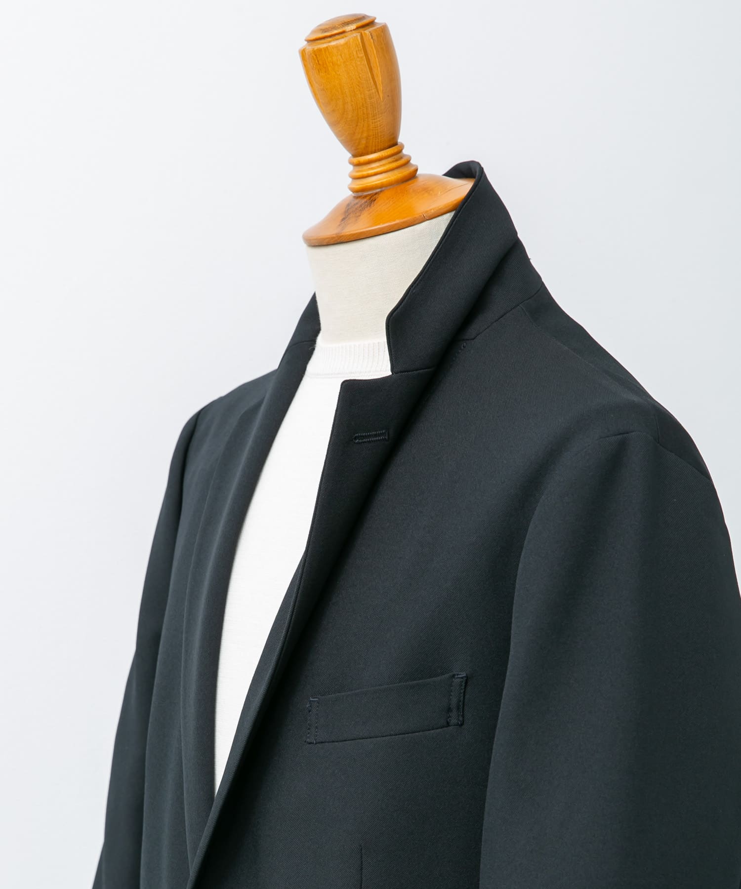 LIFE STYLE TAILOR　ツイルストレッチジャケット NAVY S