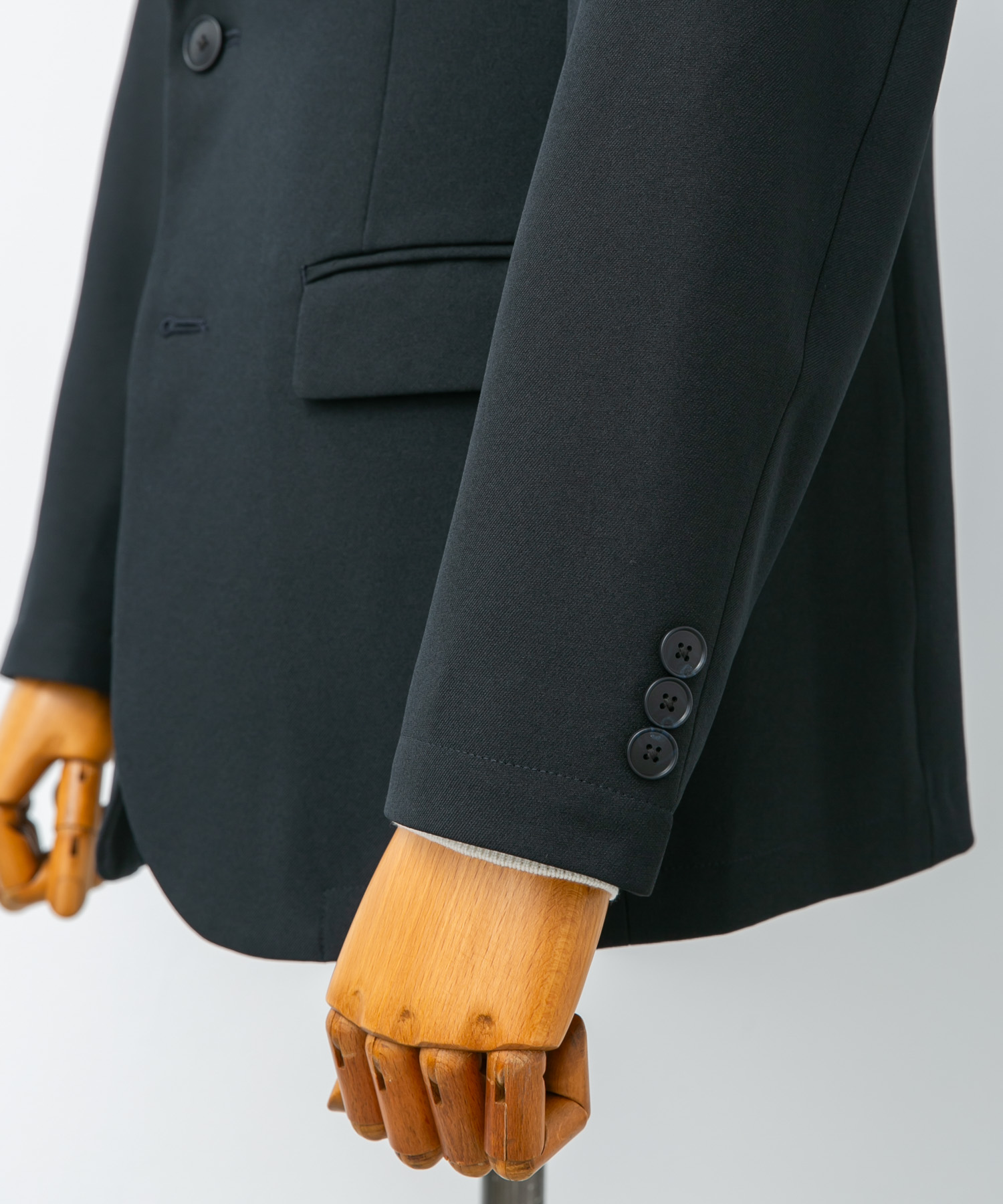 LIFE STYLE TAILOR　ツイルストレッチジャケット NAVY S