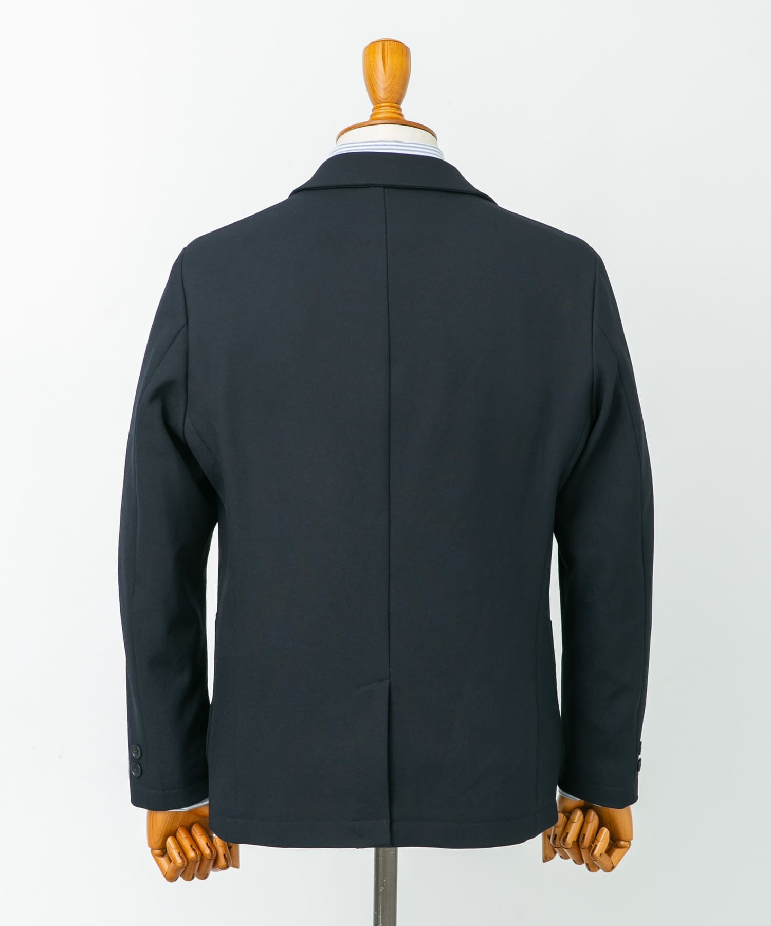 LIFE STYLE TAILOR　マイクロバスケットストレッチジャケット NAVY S