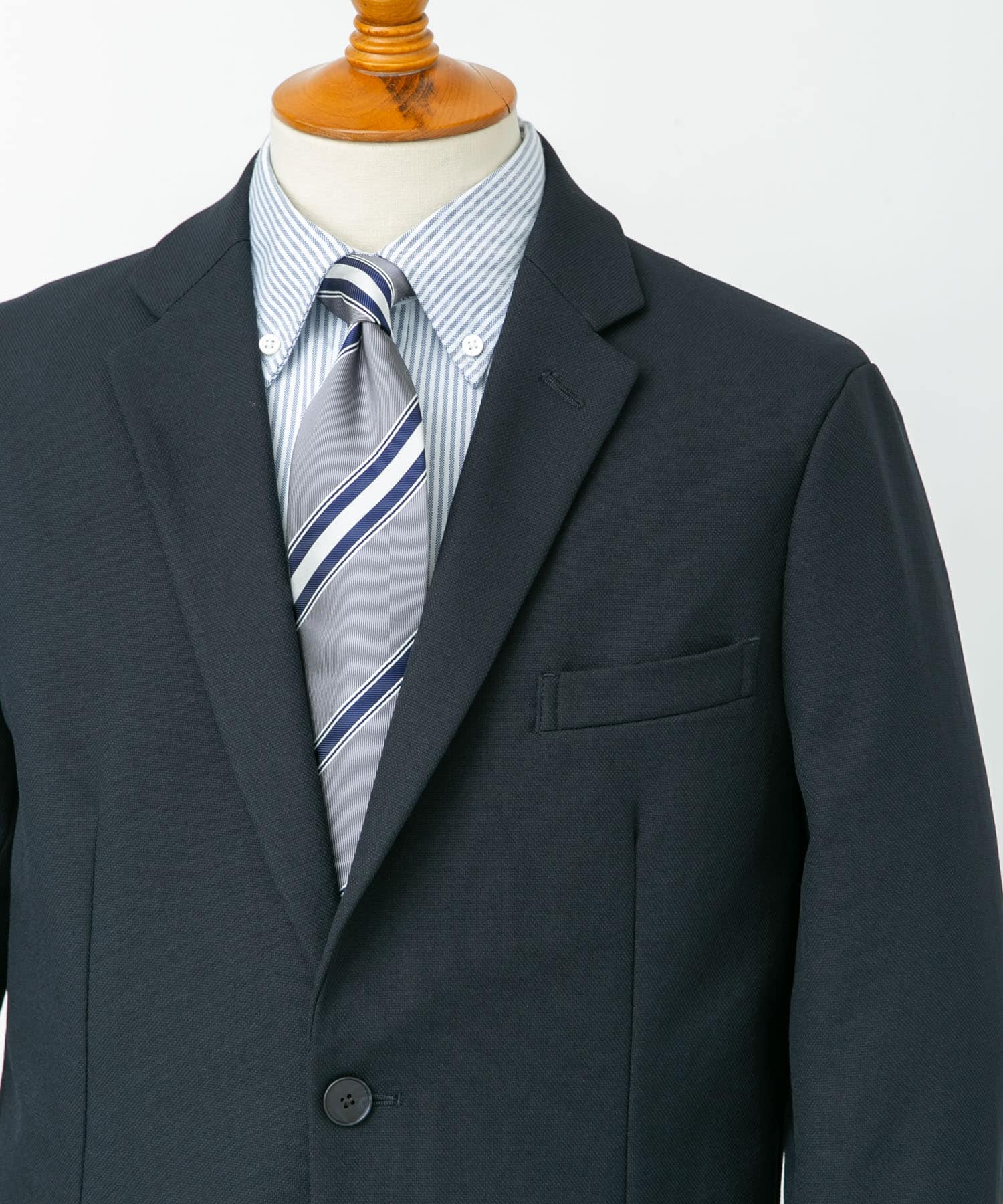 LIFE STYLE TAILOR　マイクロバスケットストレッチジャケット NAVY S