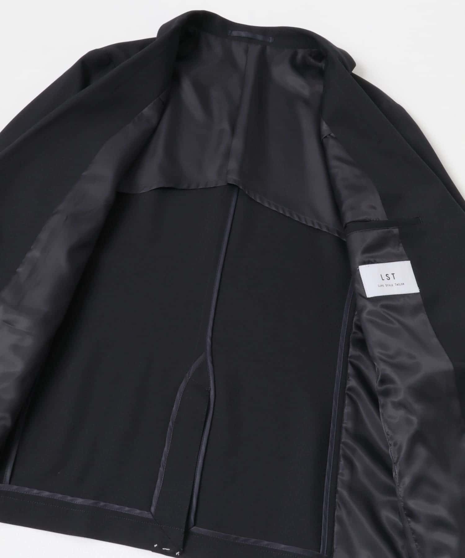 LIFE STYLE TAILOR　マイクロバスケットストレッチジャケット NAVY S