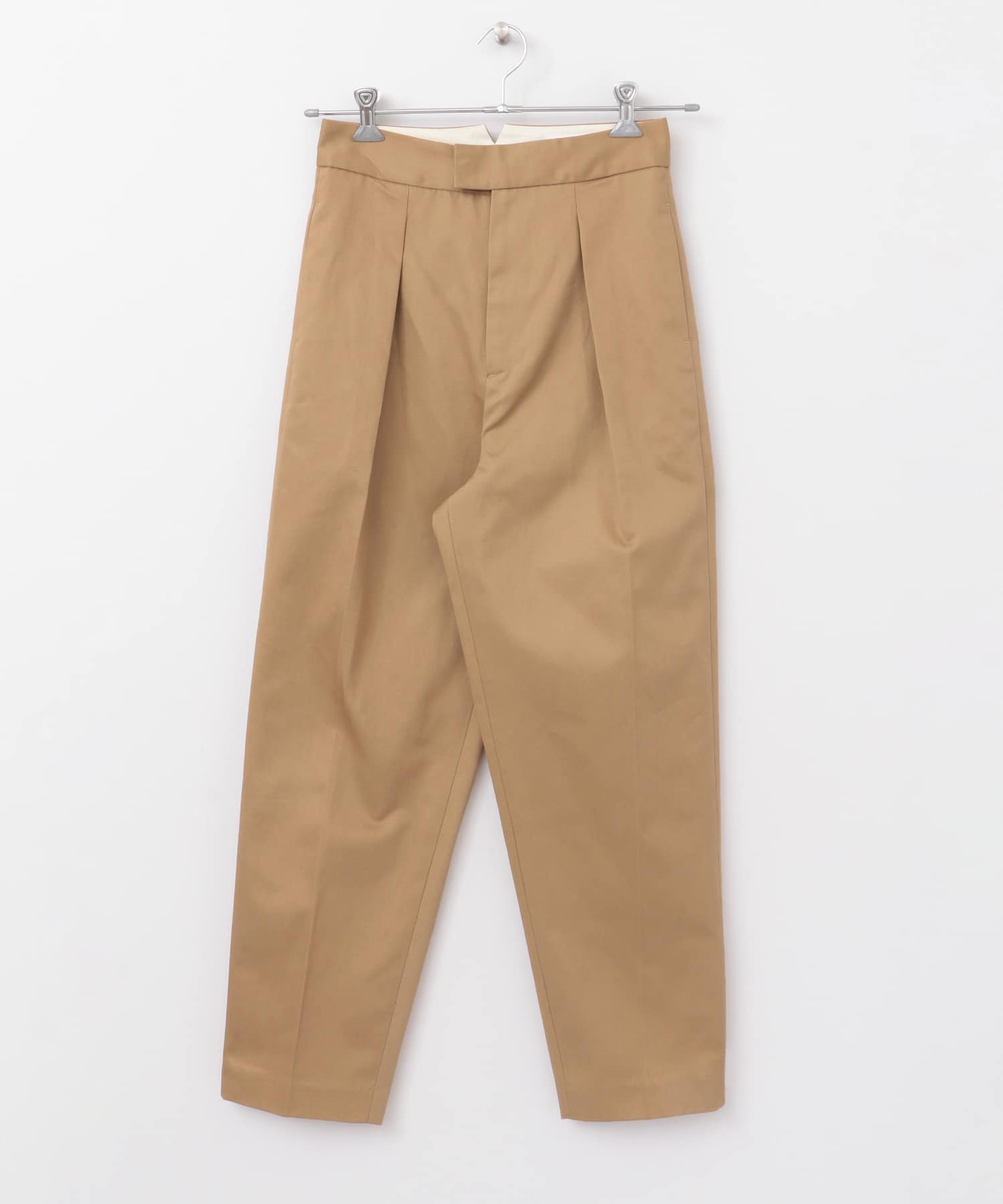 White Label　スーピマチノバックベルトトラウザー∴ BEIGE S