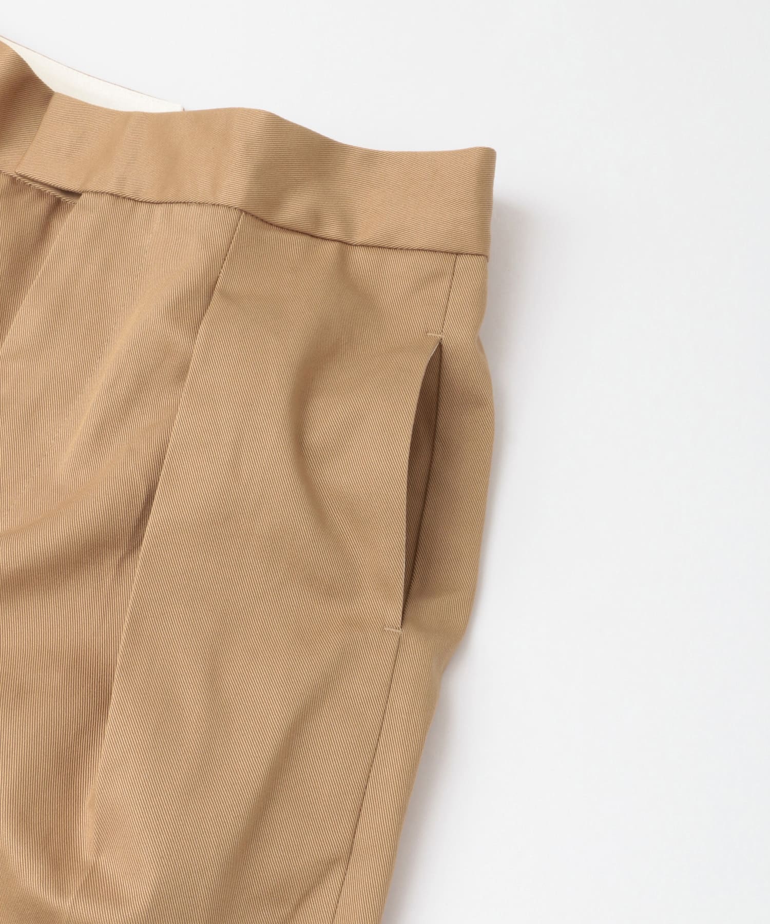 White Label　スーピマチノバックベルトトラウザー∴ BEIGE S