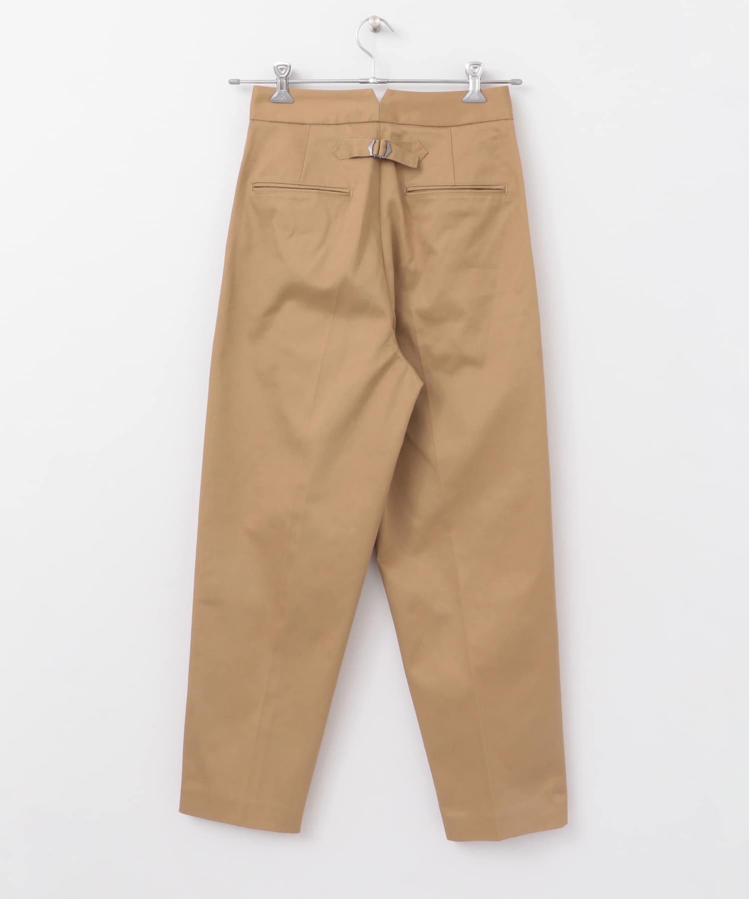 White Label　スーピマチノバックベルトトラウザー∴ BEIGE S