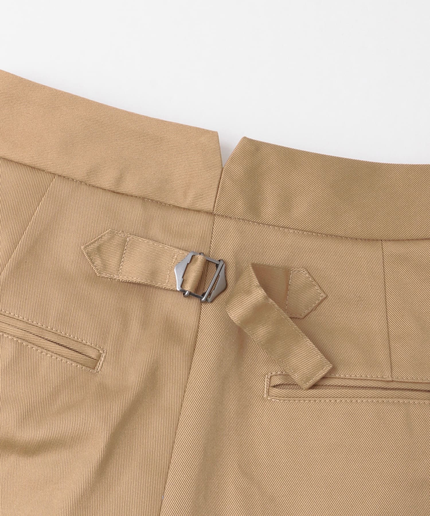 White Label　スーピマチノバックベルトトラウザー∴ BEIGE S