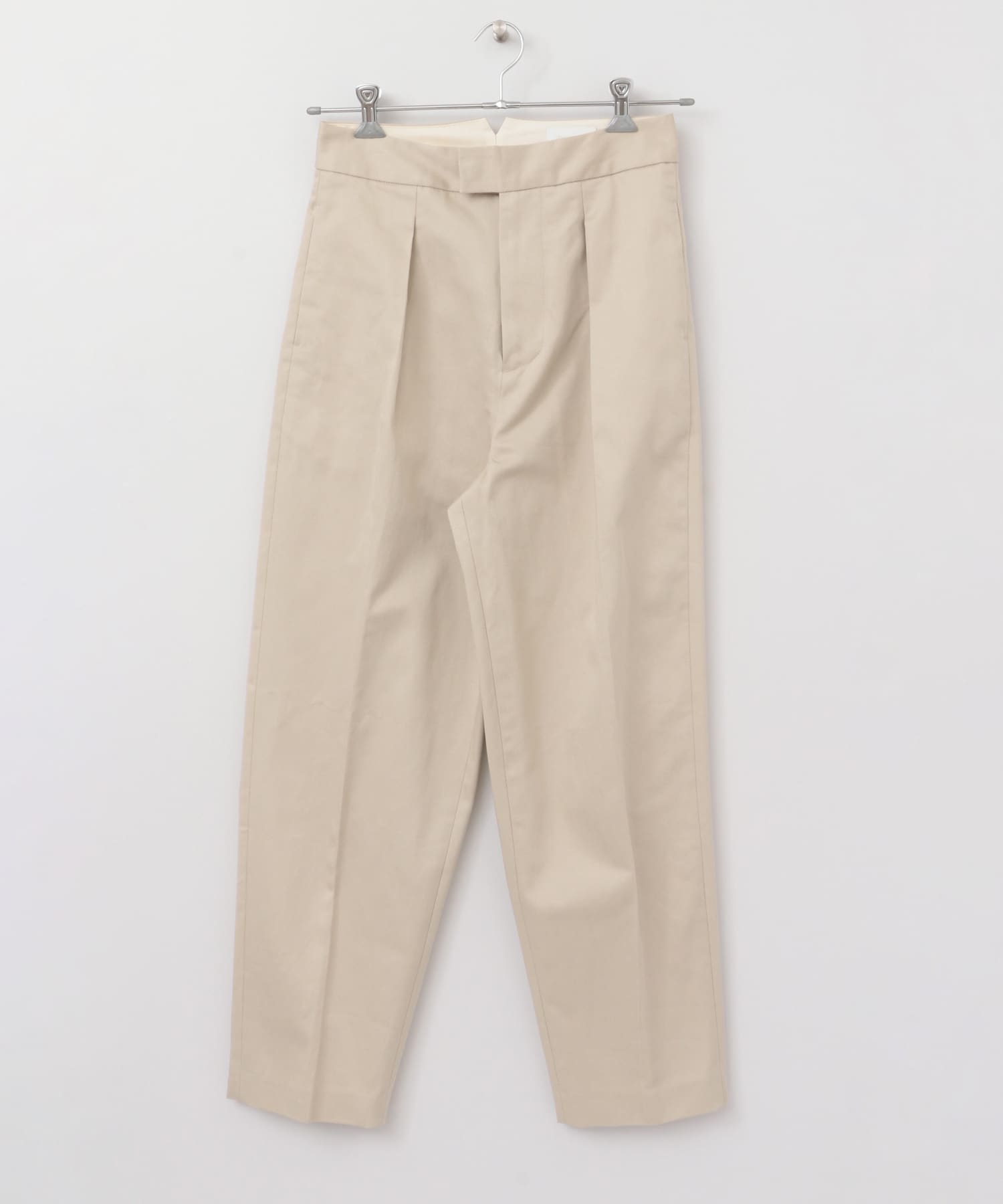 White Label　スーピマチノバックベルトトラウザー∴ L/BEIGE S