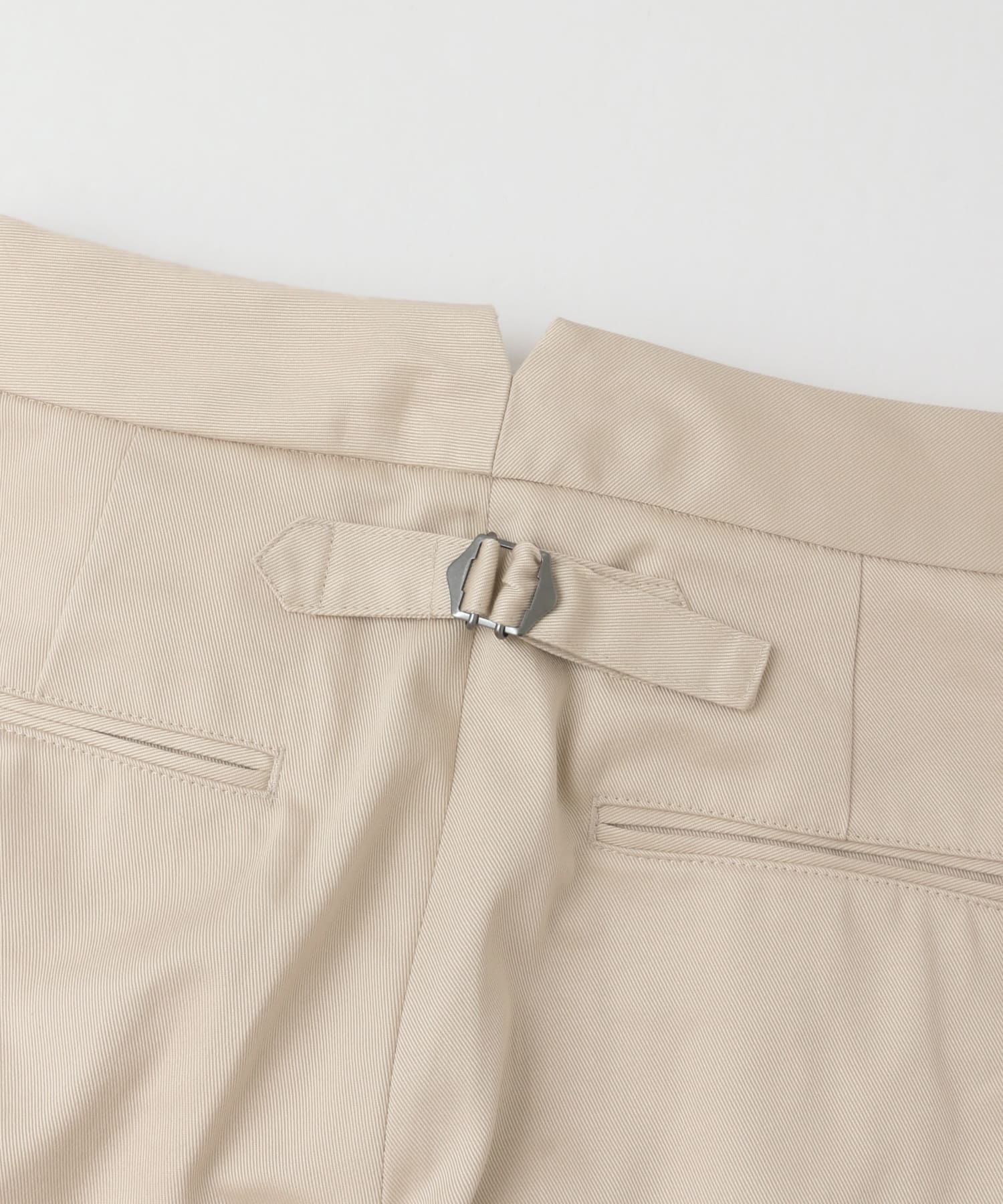 White Label　スーピマチノバックベルトトラウザー∴ L/BEIGE S