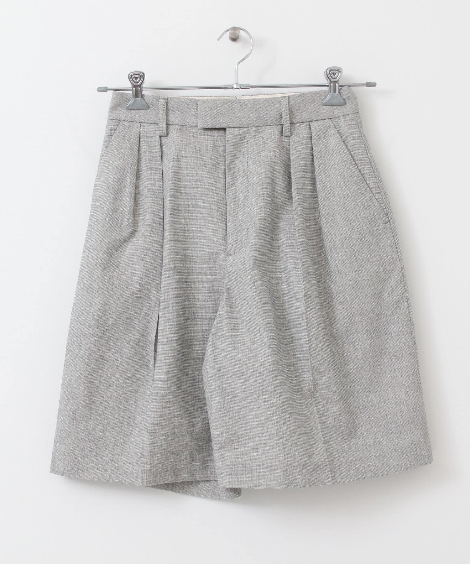 White Label　シルクネップショートパンツ L.GREGE S