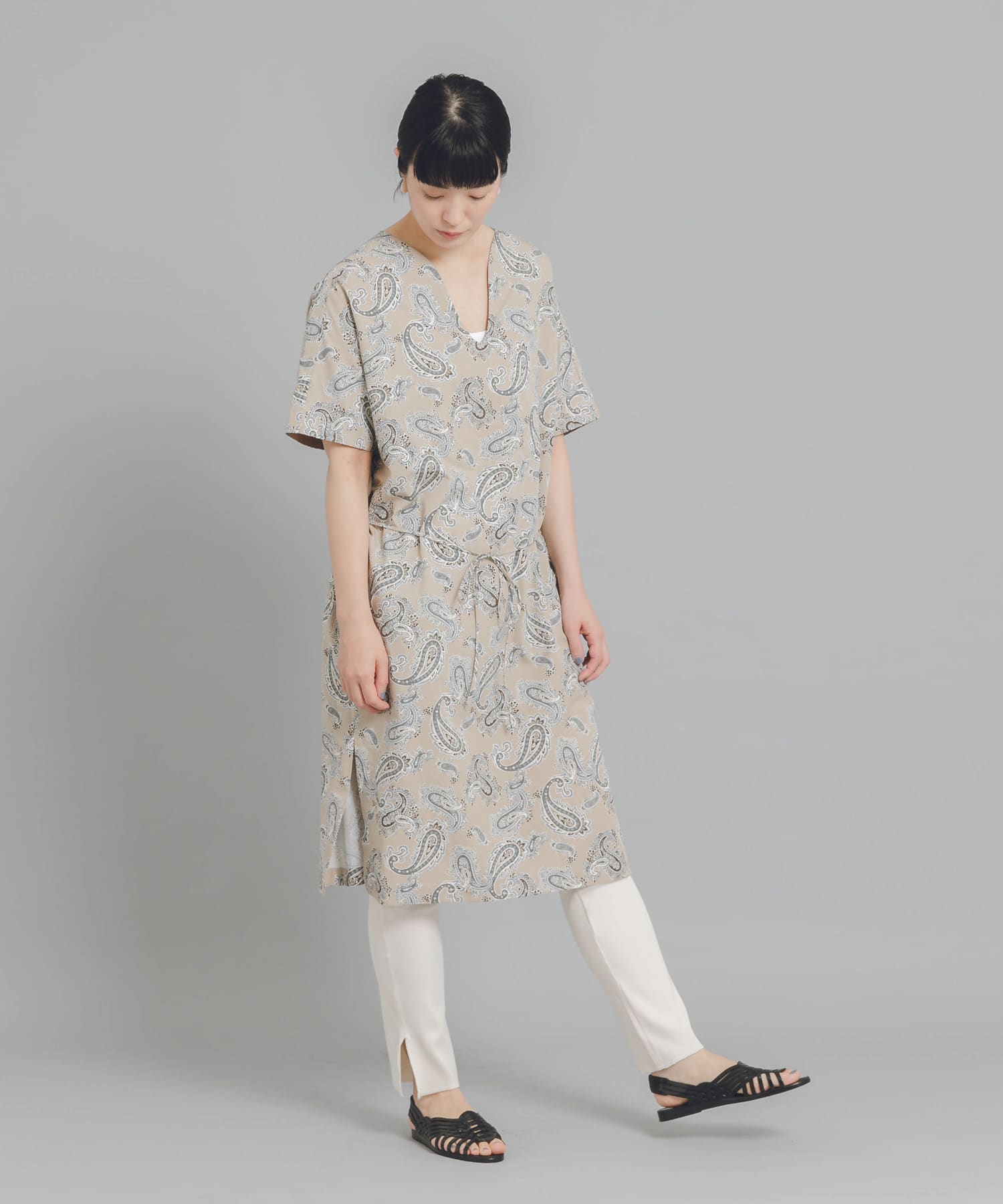 White Label　CRウェザーカフタンチュニックワンピース