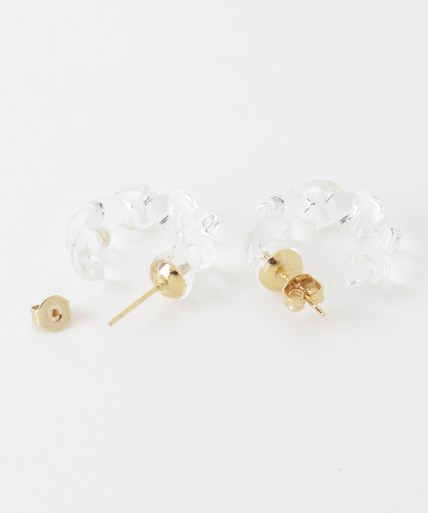 『別注』HARIO Lampwork Factory×DOORS　ネジリスモールピアス クリア -