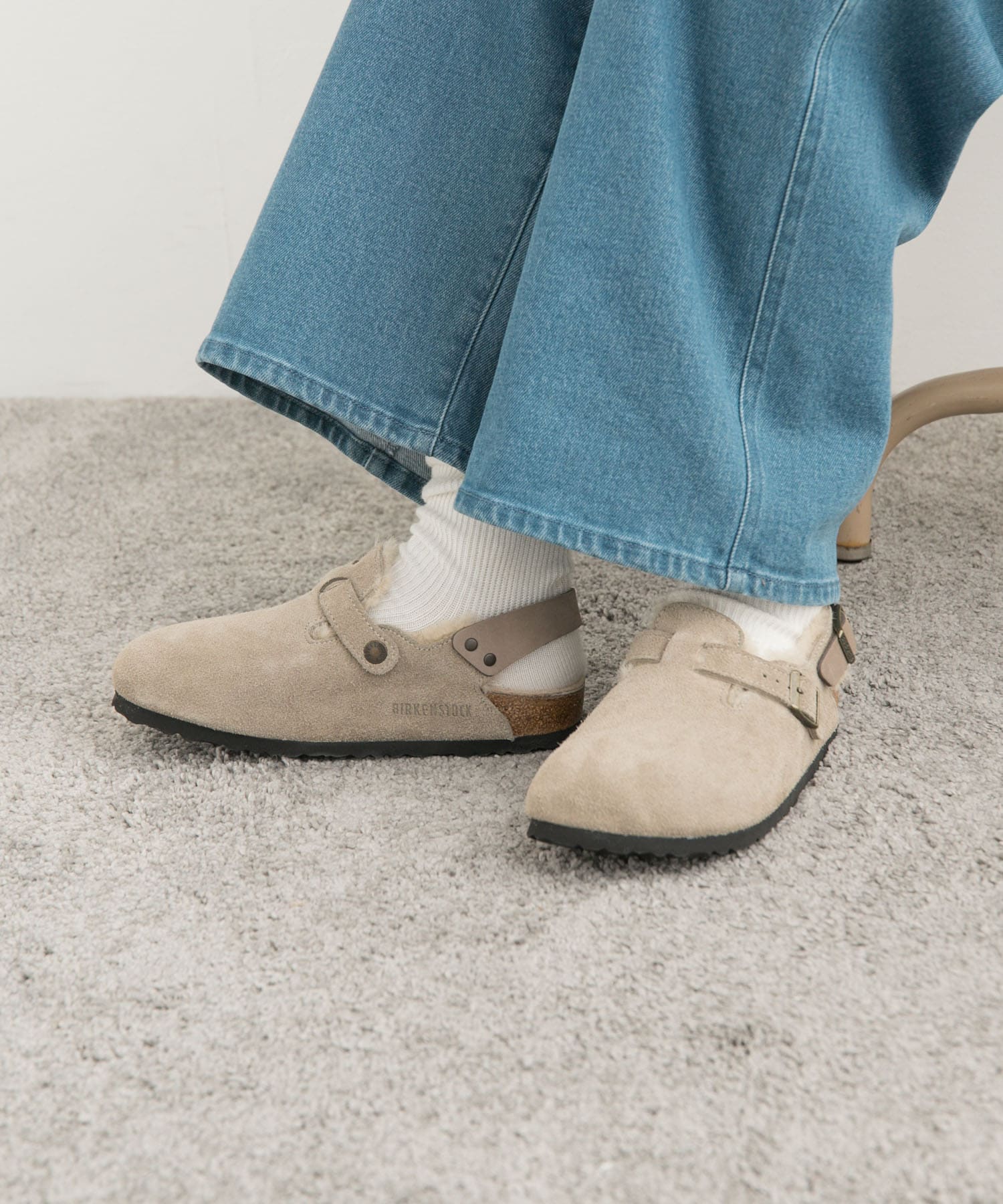 BIRKENSTOCK　Tokio Shearling LEVE Taupe LAF 36