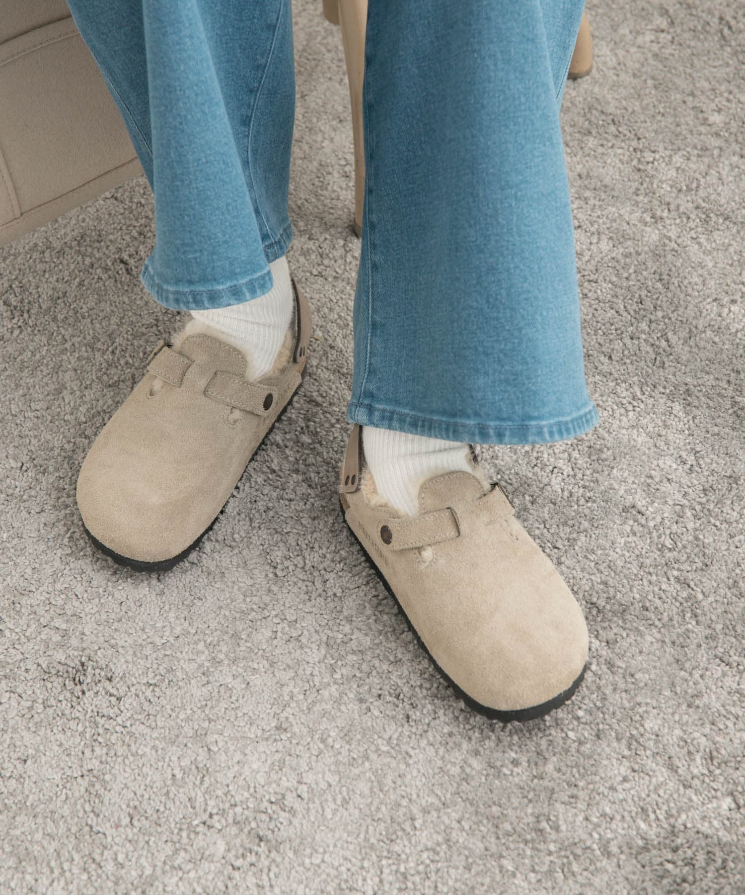 BIRKENSTOCK　Tokio Shearling LEVE Taupe LAF 36