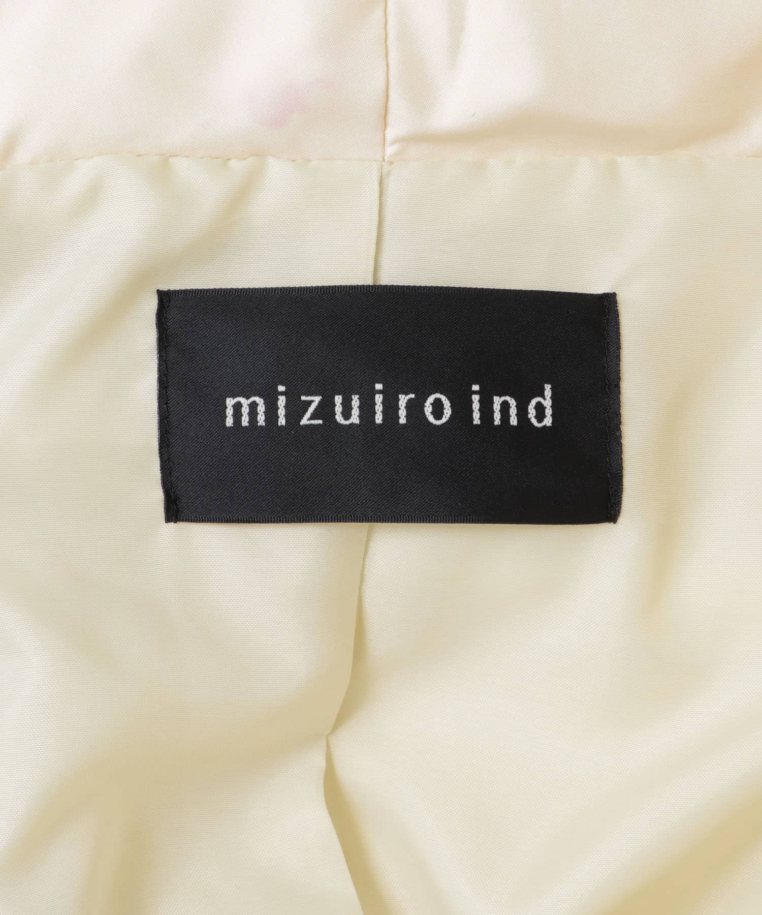 mizuiro ind　print batting coat ivory one