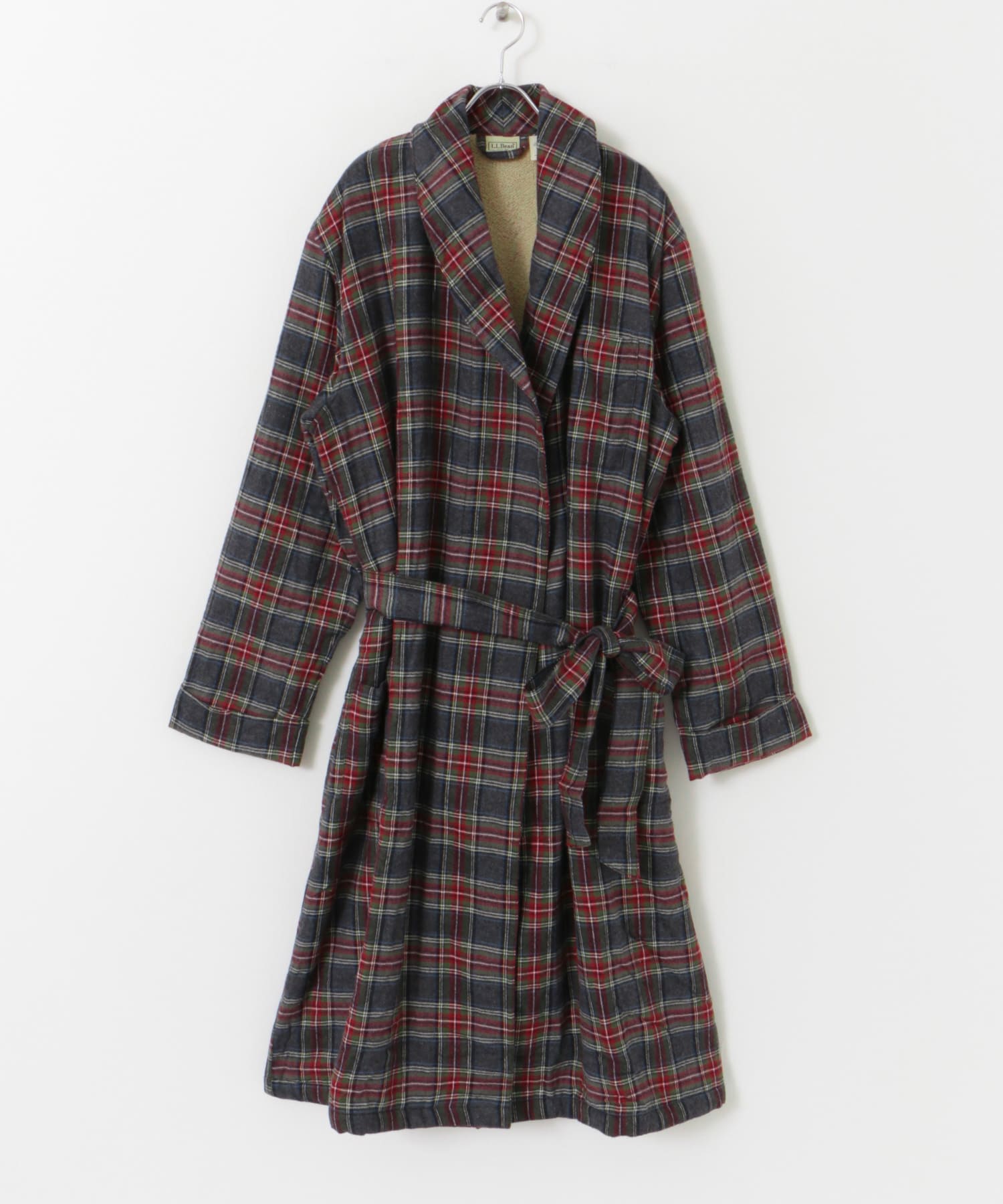 L.L.Bean　ScotchPlaidFlannelRobe Grey M