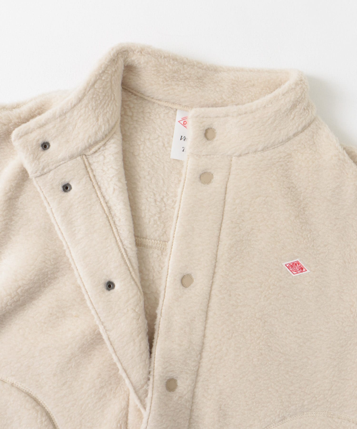 DANTON　STAND COLLAR CARDIGAN CREAM S