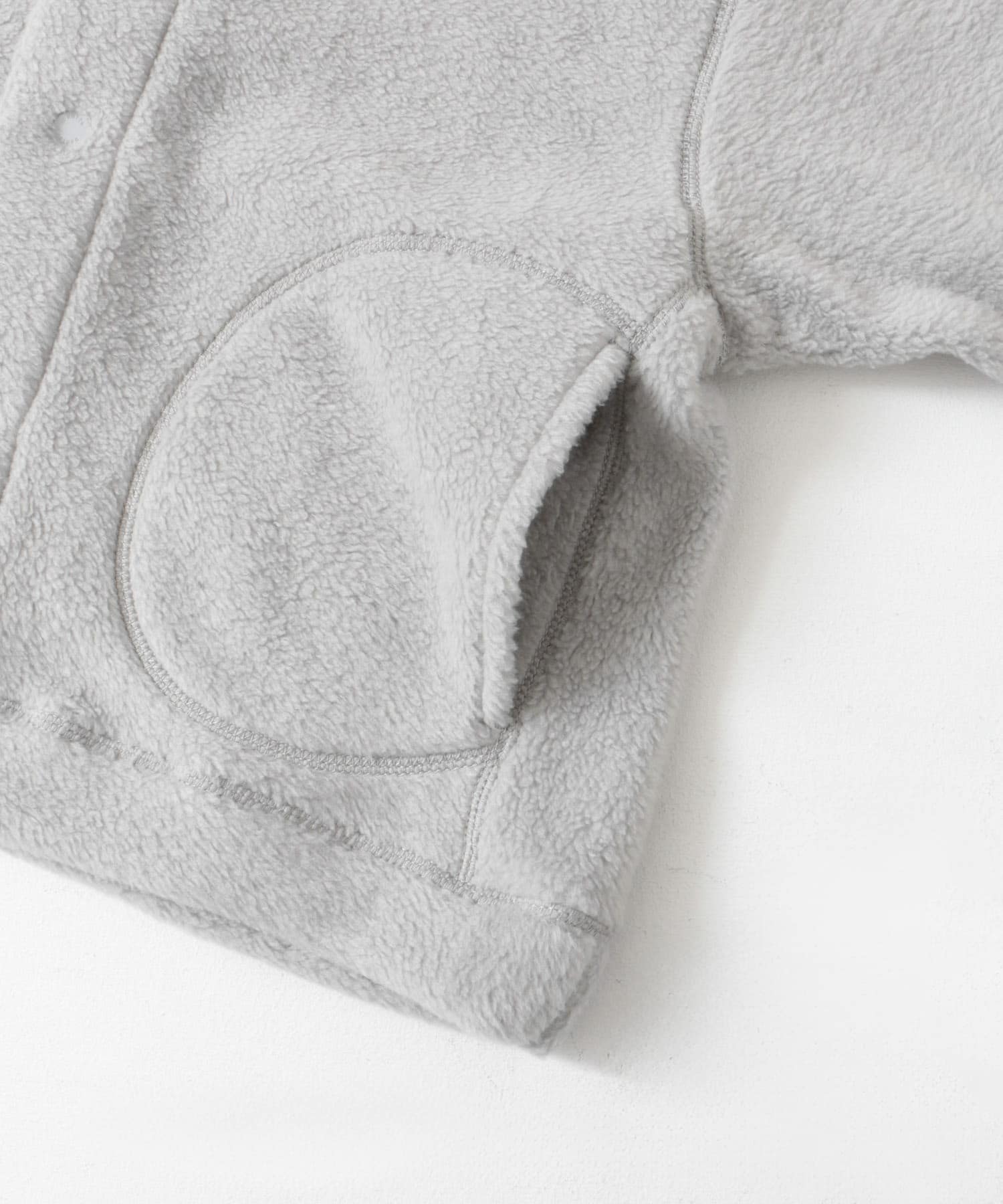 DANTON　STAND COLLAR CARDIGAN LIGHTGREY S