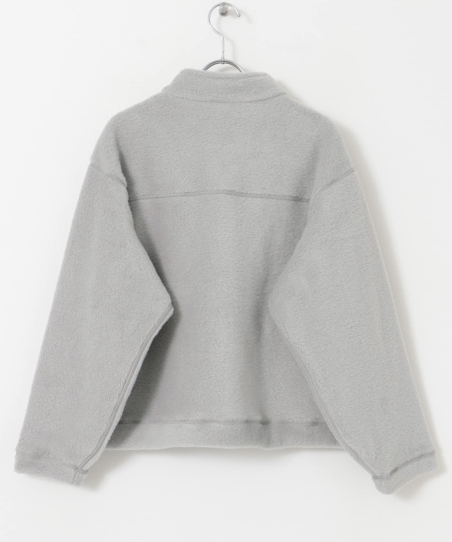 DANTON　STAND COLLAR CARDIGAN LIGHTGREY S