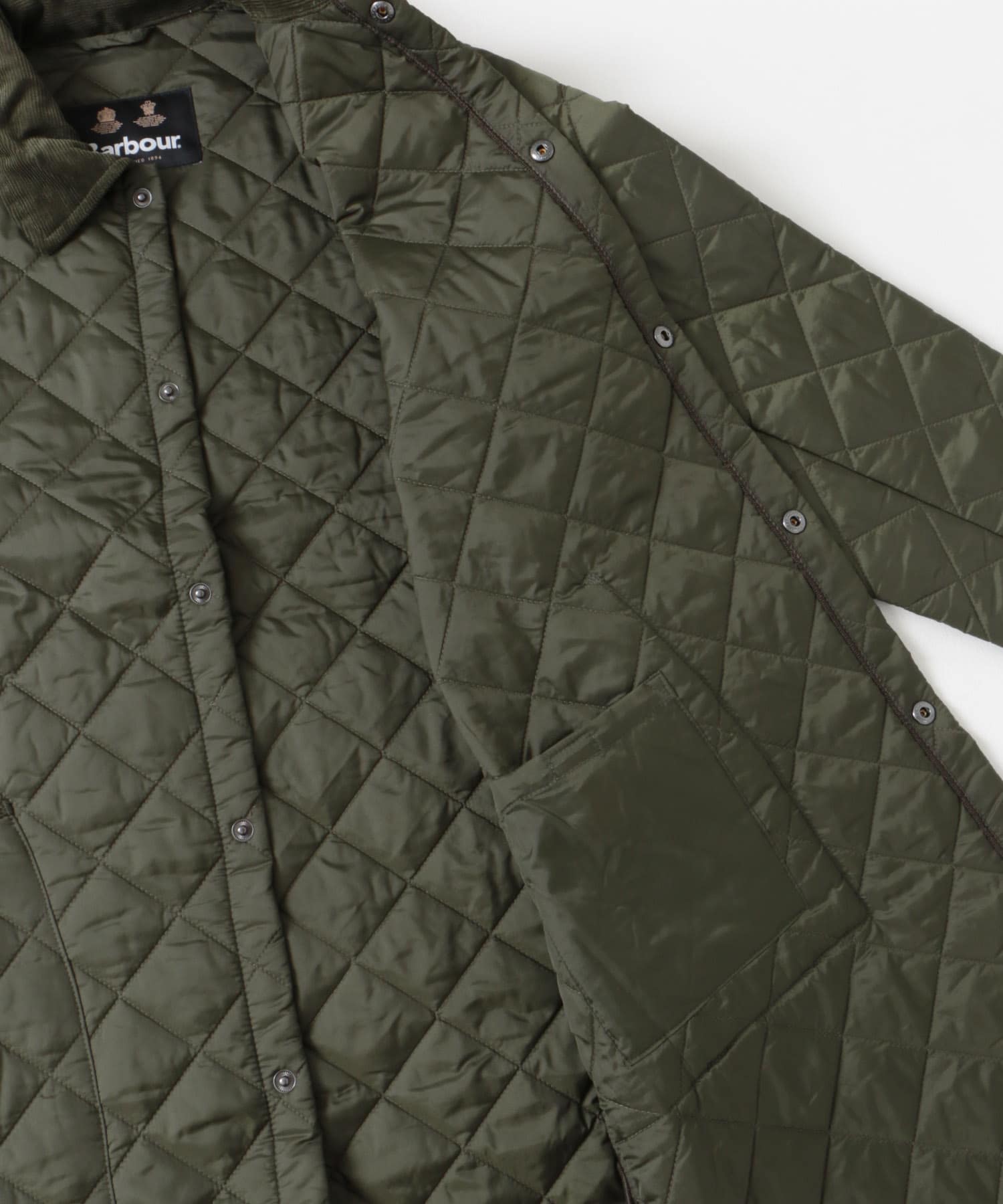Barbour long quilted jacket(38 olive): アウター｜URBAN RESEARCH