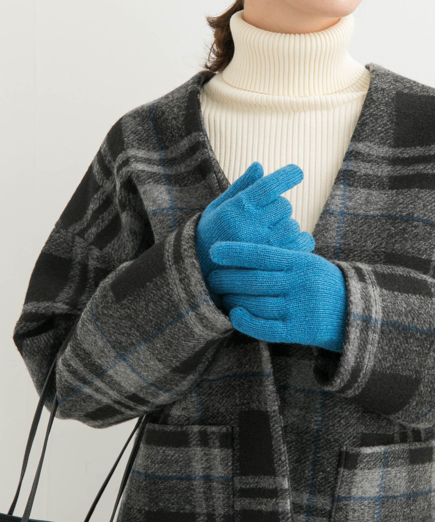 TWEED MILL　2PLY Ladies Gloves TEAL BLUE -