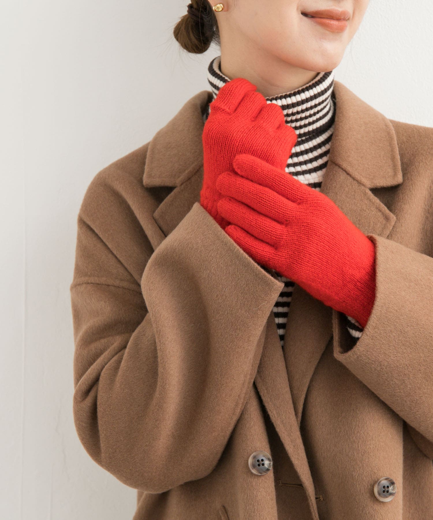 TWEED MILL　2PLY Ladies Gloves SCARLET -