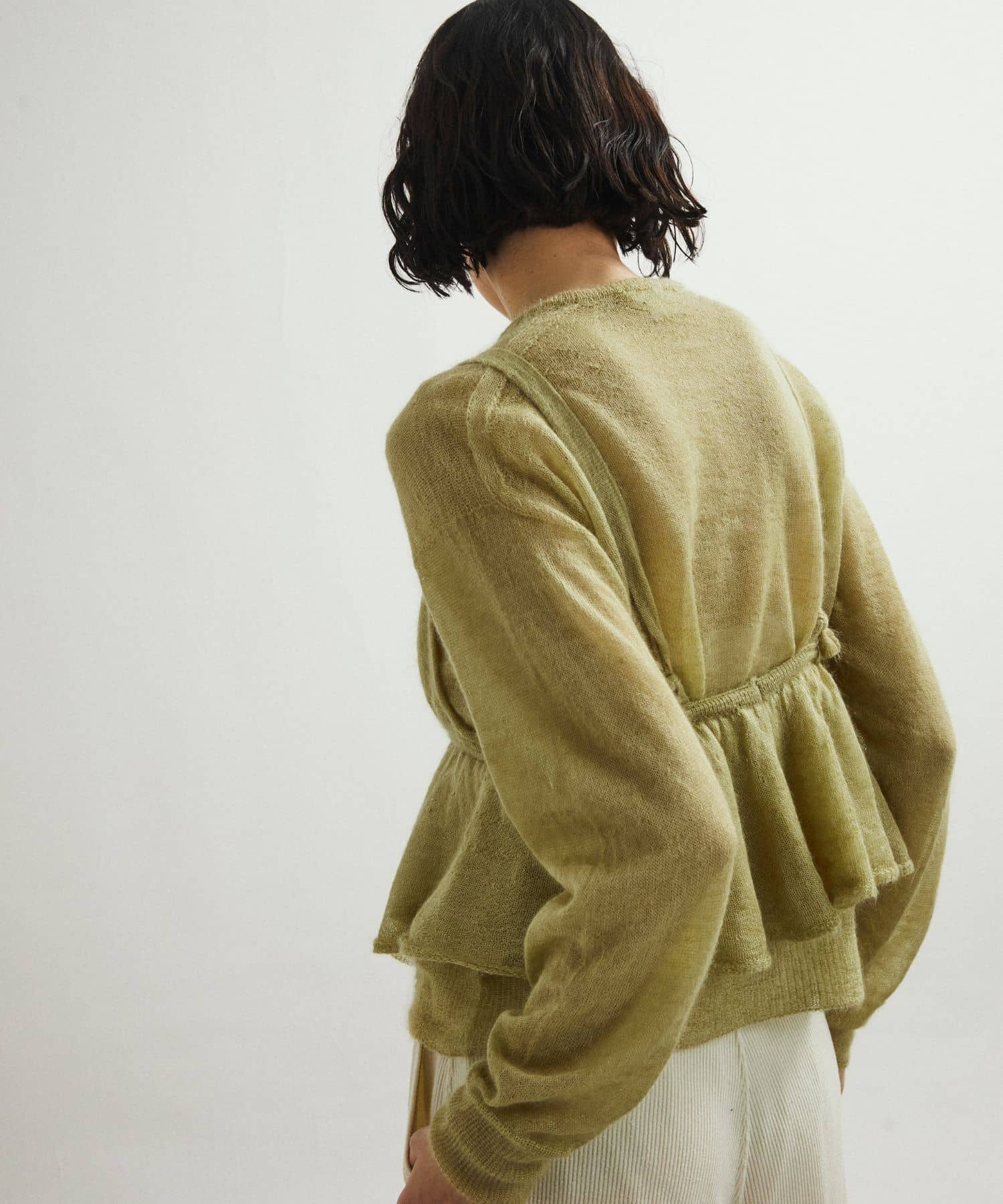 unfil　mohair&silk camisole top lightgreen 1