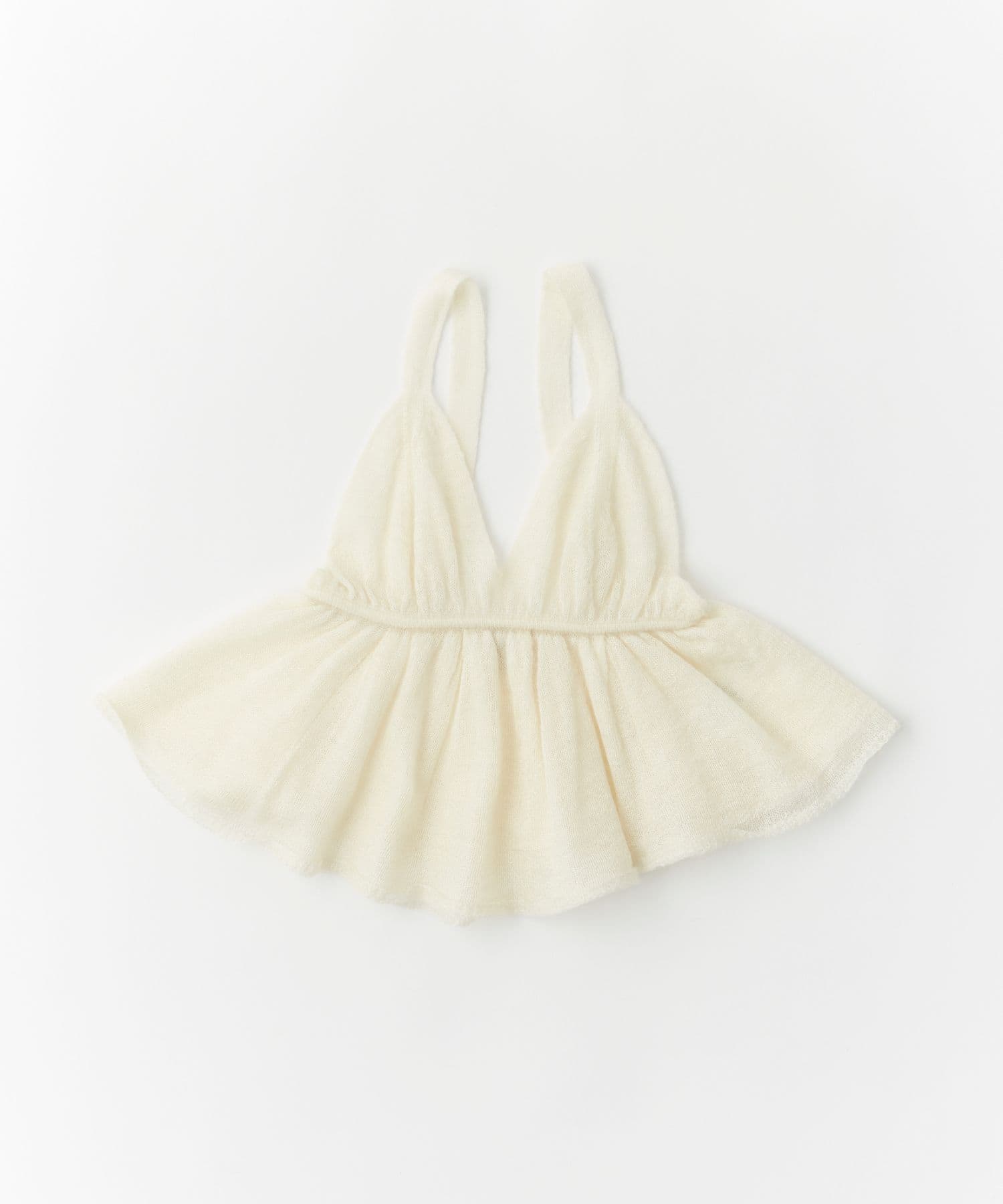 unfil　mohair&silk camisole top off white 1