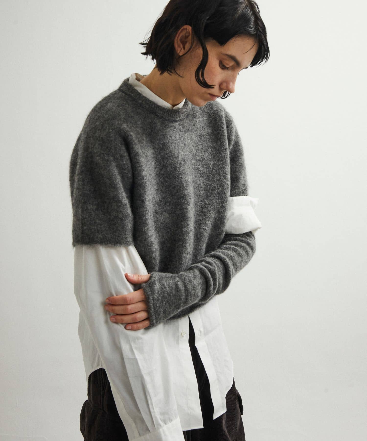 unfil　mohair sweater gray 1
