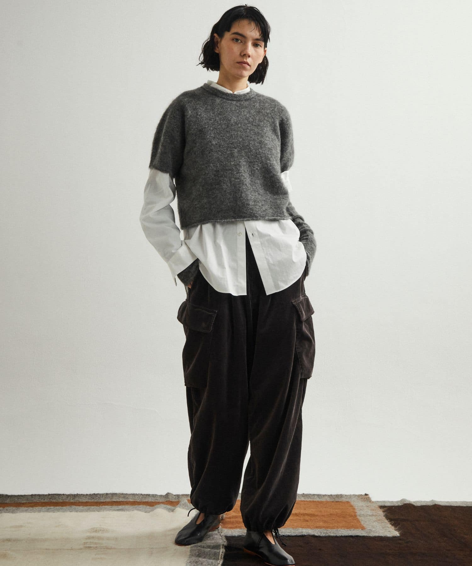 unfil　mohair sweater gray 1