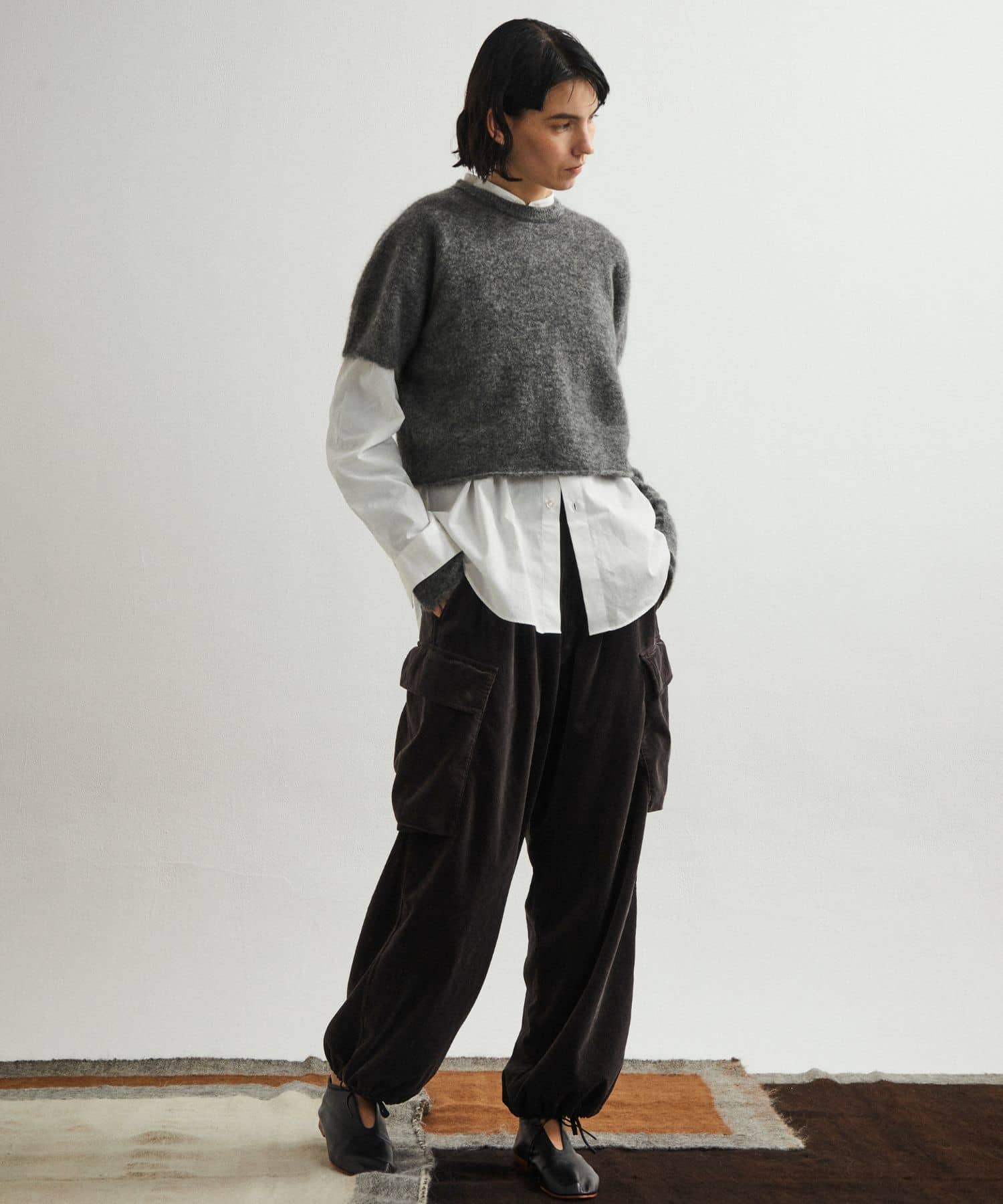 unfil　mohair sweater gray 1