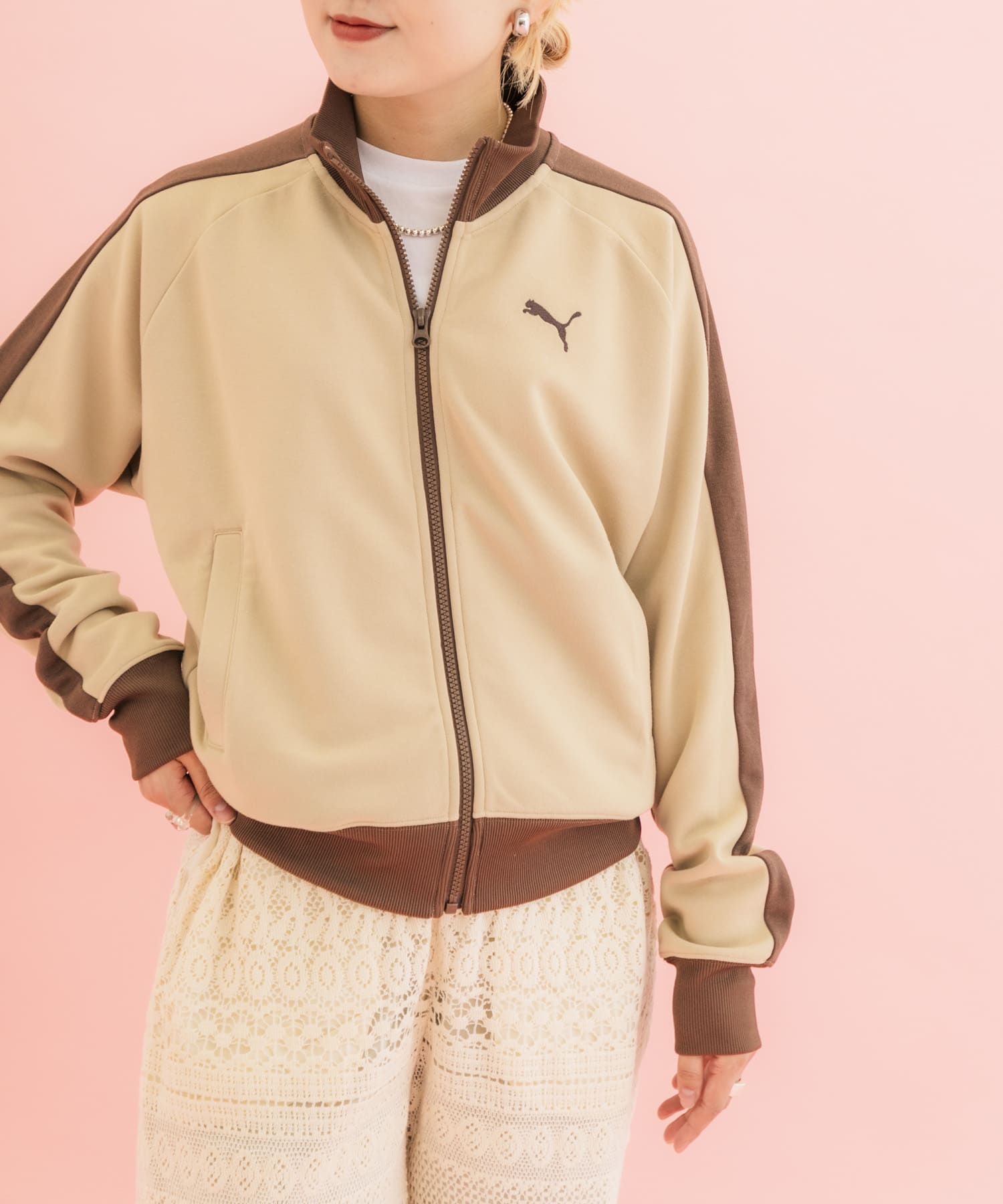 『別注』PUMA×DOORS　T7 TRACK JACKET CRM×BRN M