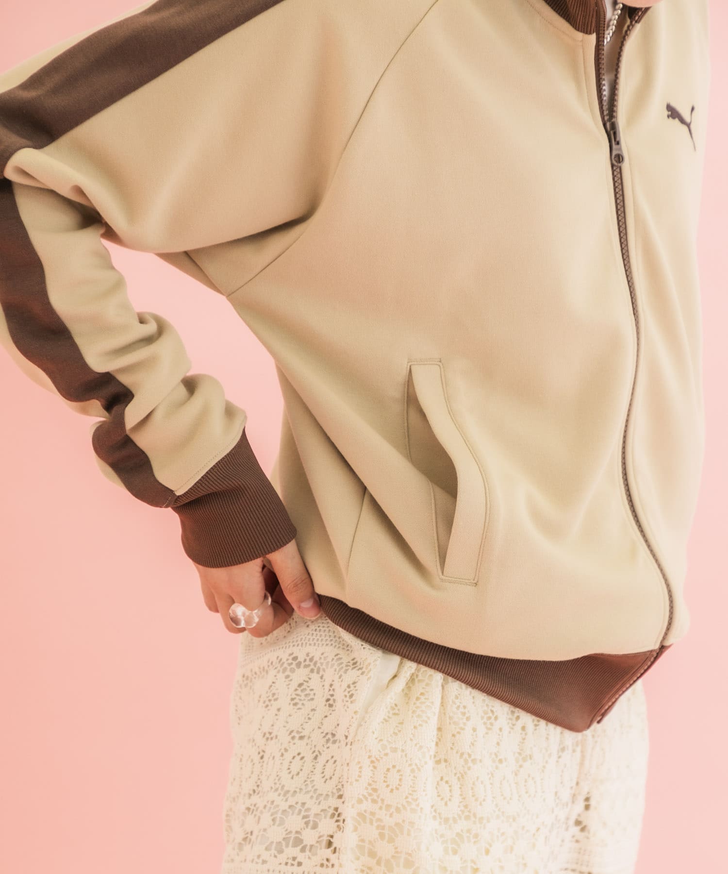 『別注』PUMA×DOORS　T7 TRACK JACKET CRM×BRN M