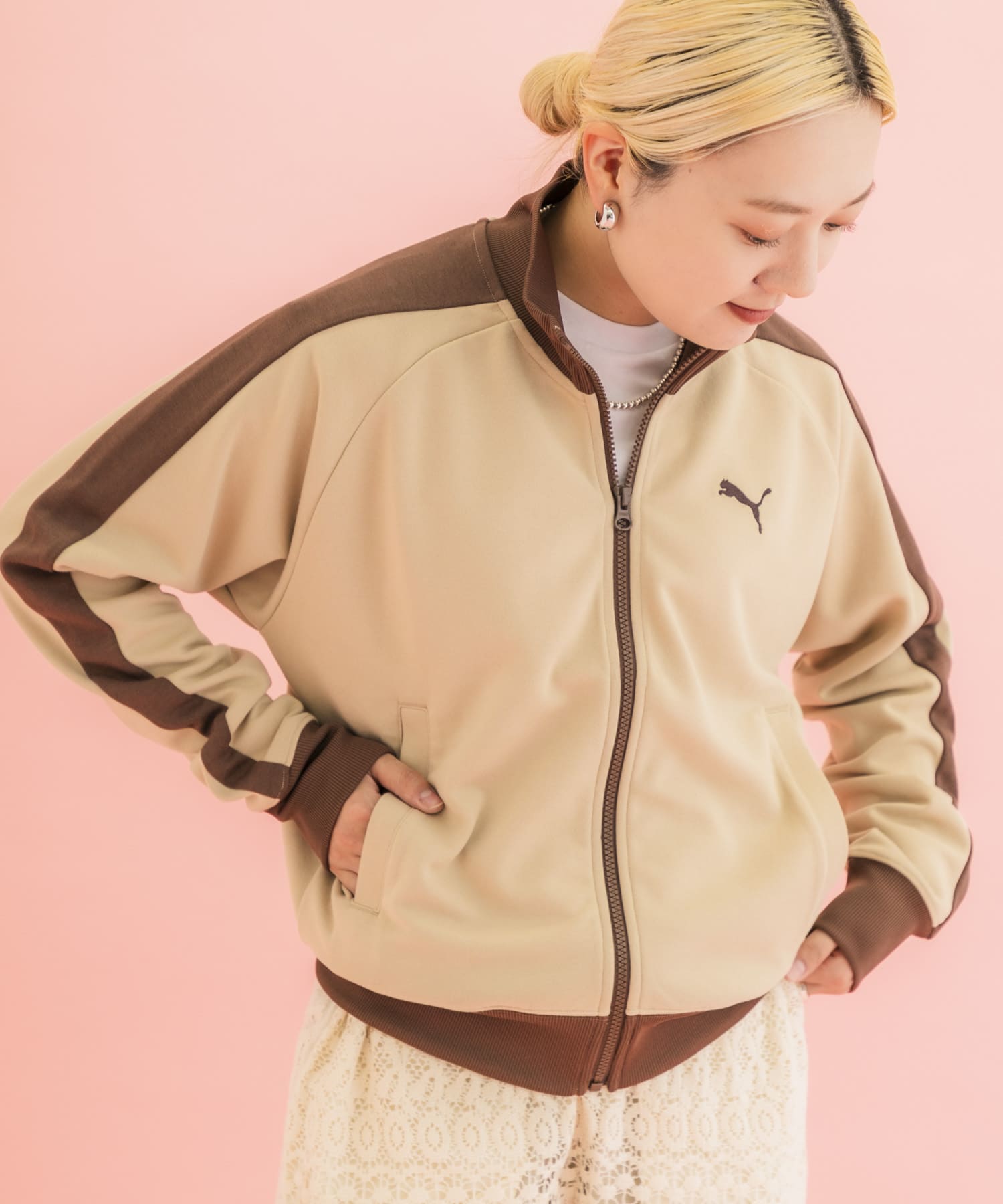 『別注』PUMA×DOORS　T7 TRACK JACKET CRM×BRN M