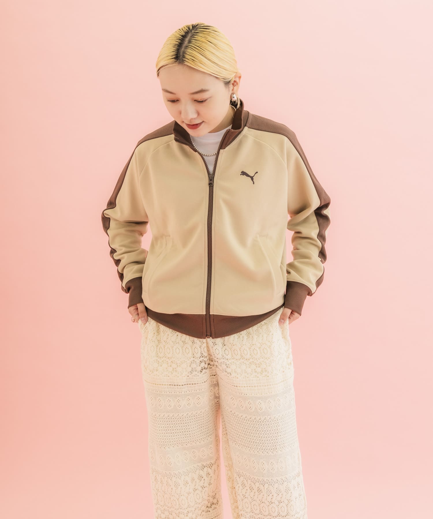 『別注』PUMA×DOORS　T7 TRACK JACKET CRM×BRN M