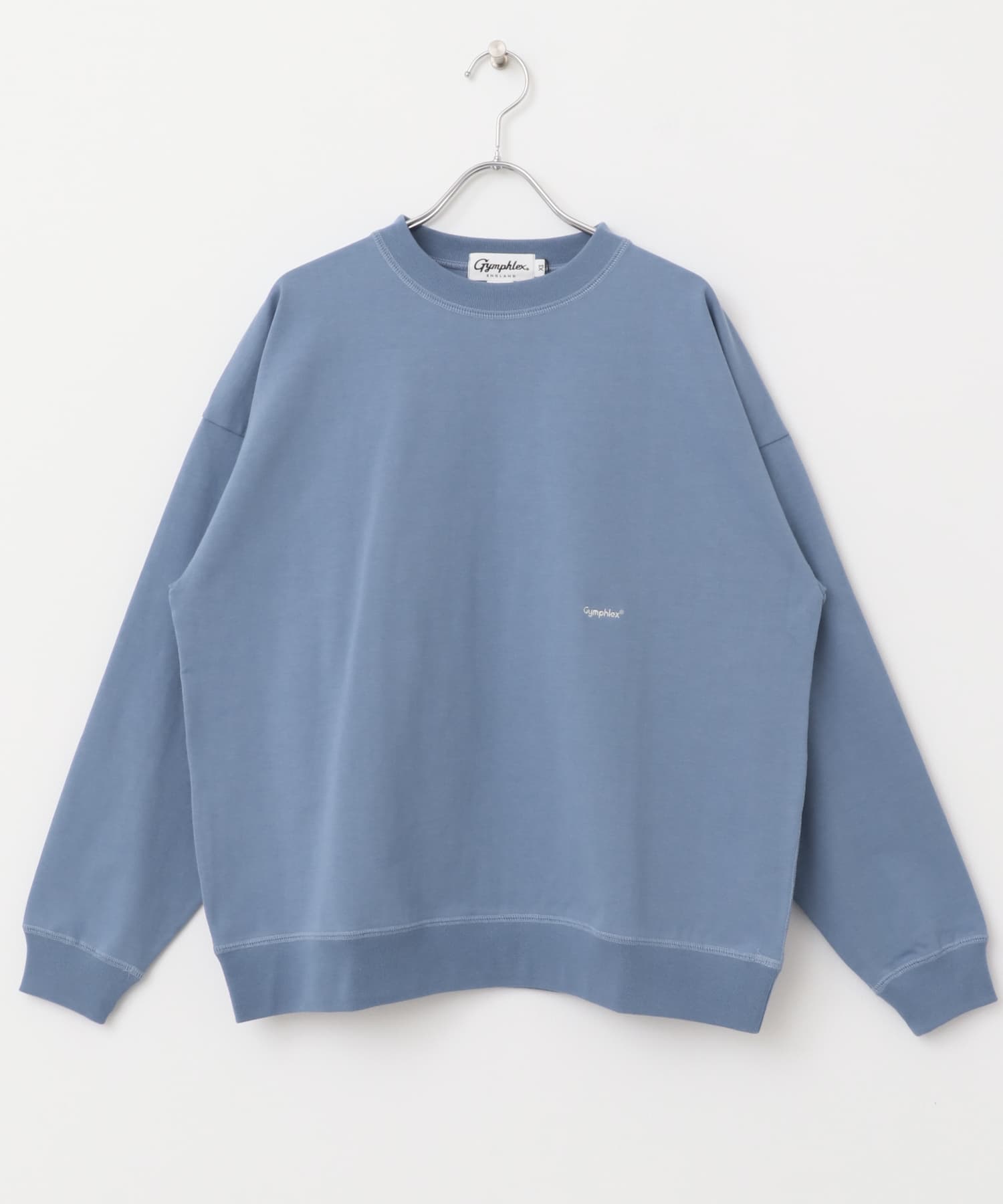 GYMPHLEX　CREW NECK LONG-SLEEVE T-SHIRTS LT.BLUE XS