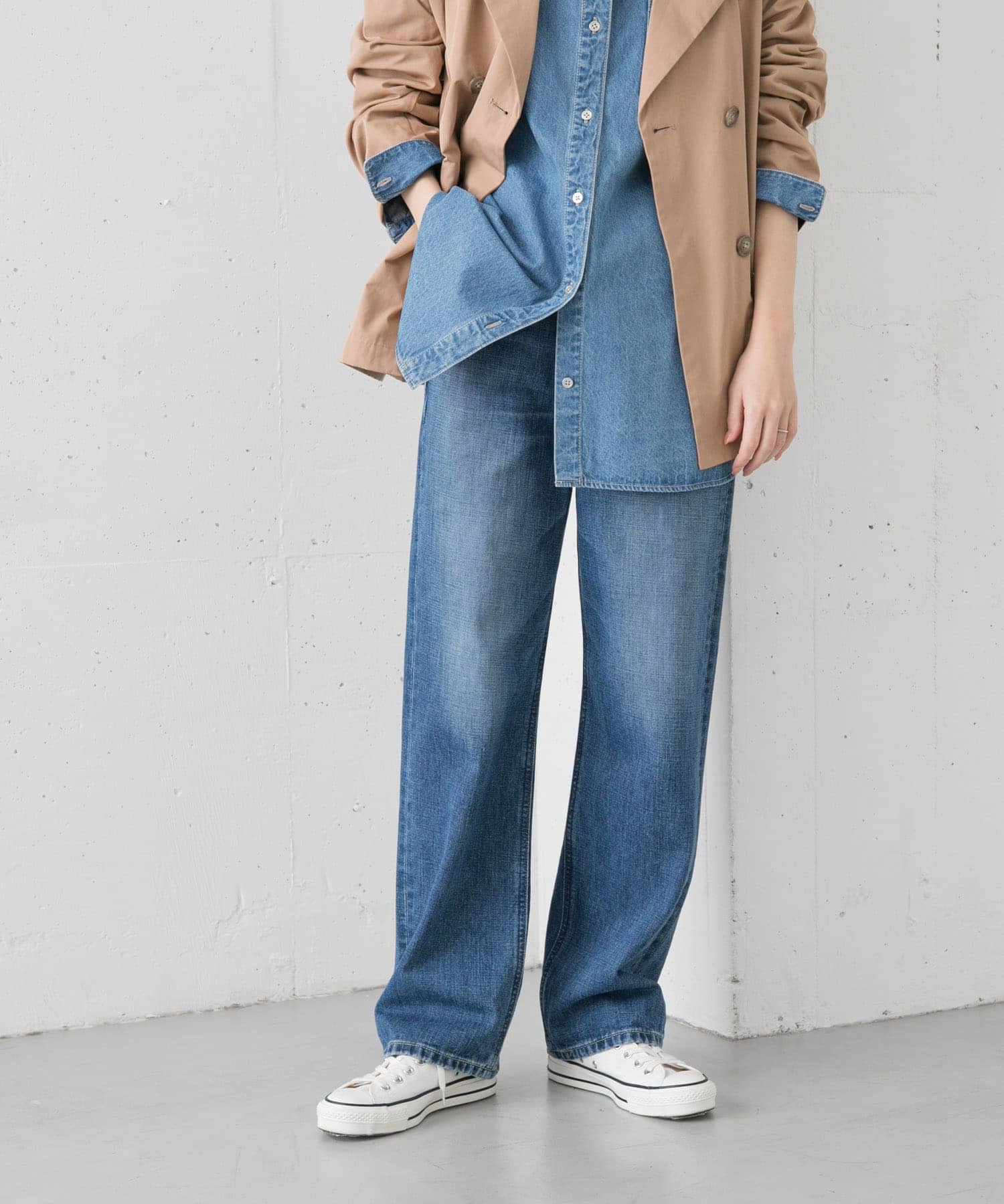 『別注』Lee101×DOORS　STRAIGHT PANTS DARK USED S