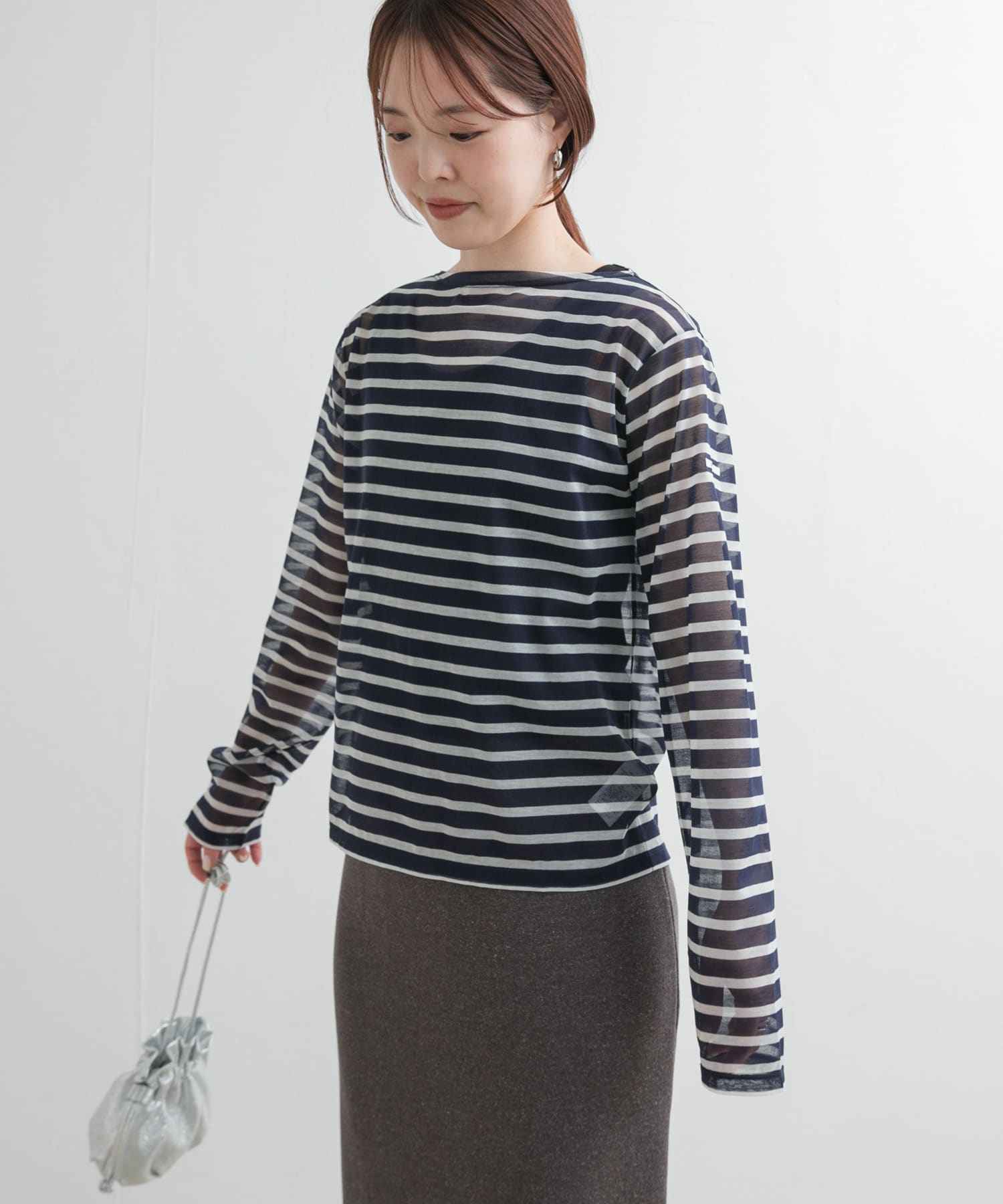 ORCIVAL　BOAT NECK LONG-SLEEVE PULLOVER