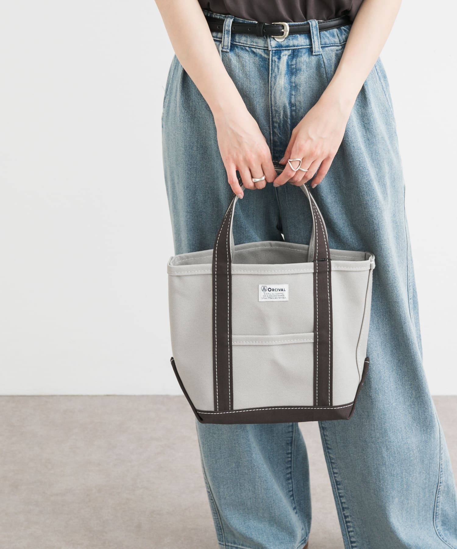 ORCIVAL　TOTE BAG SMALL GREY CCL one