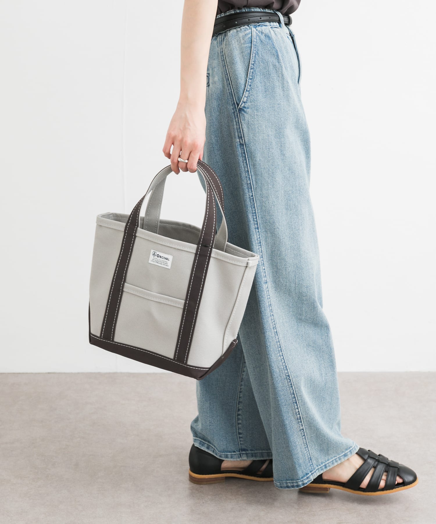 ORCIVAL　TOTE BAG SMALL GREY CCL one