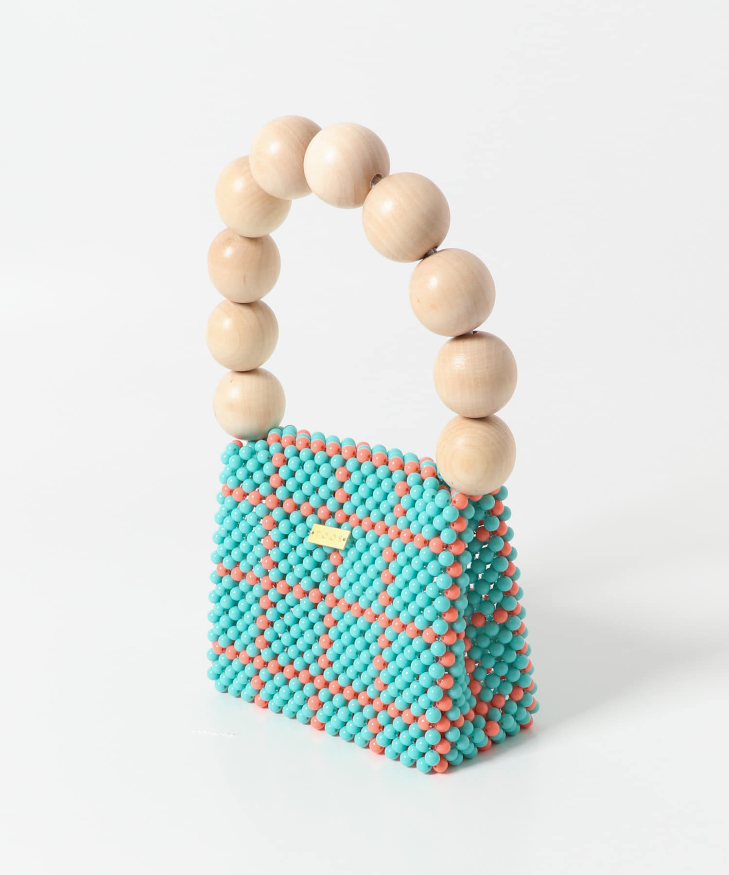 TOOS　wood ball handbag light blue one