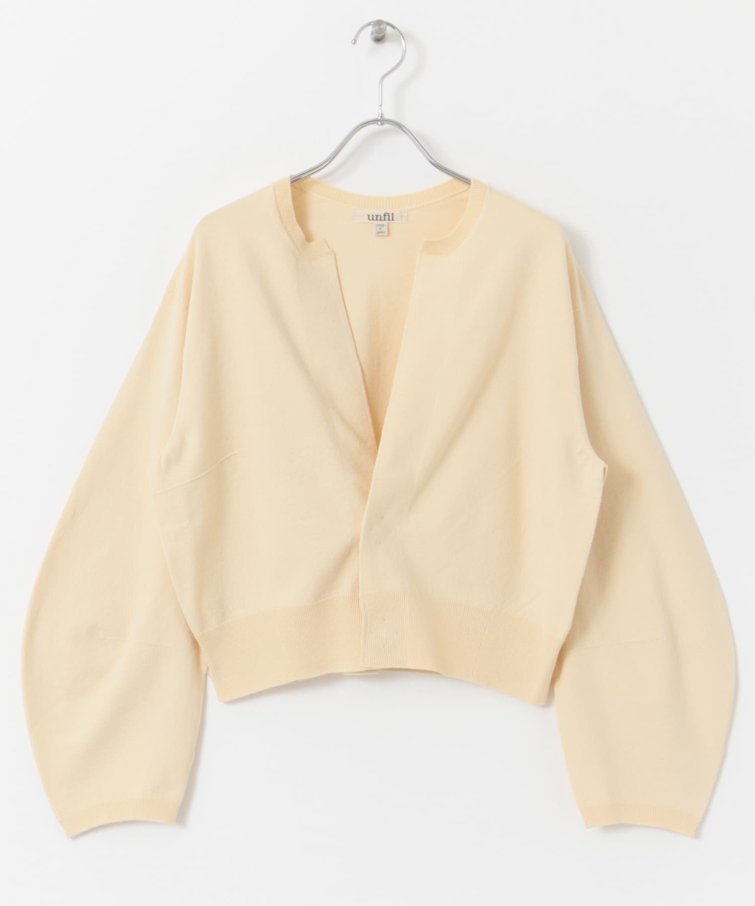 unfil　crew-neck cardigan