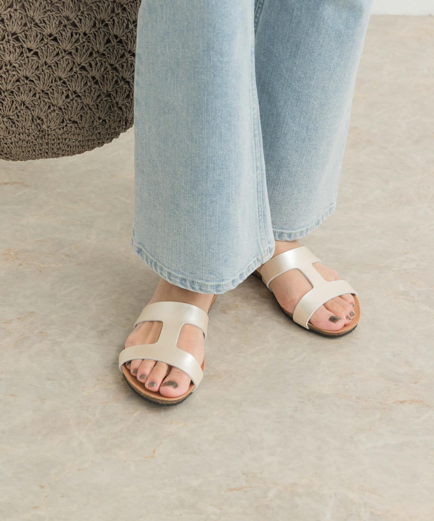 『別注』PLAKTON×DOORS　フラットサンダル PERLA 36