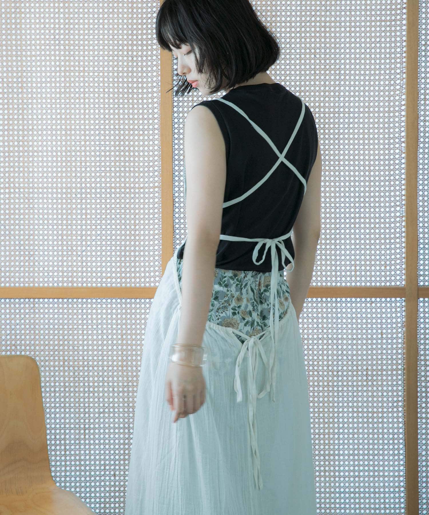 『別注』olu’ment×DOORS　コットンモス刺繍ワンピース IVORY one