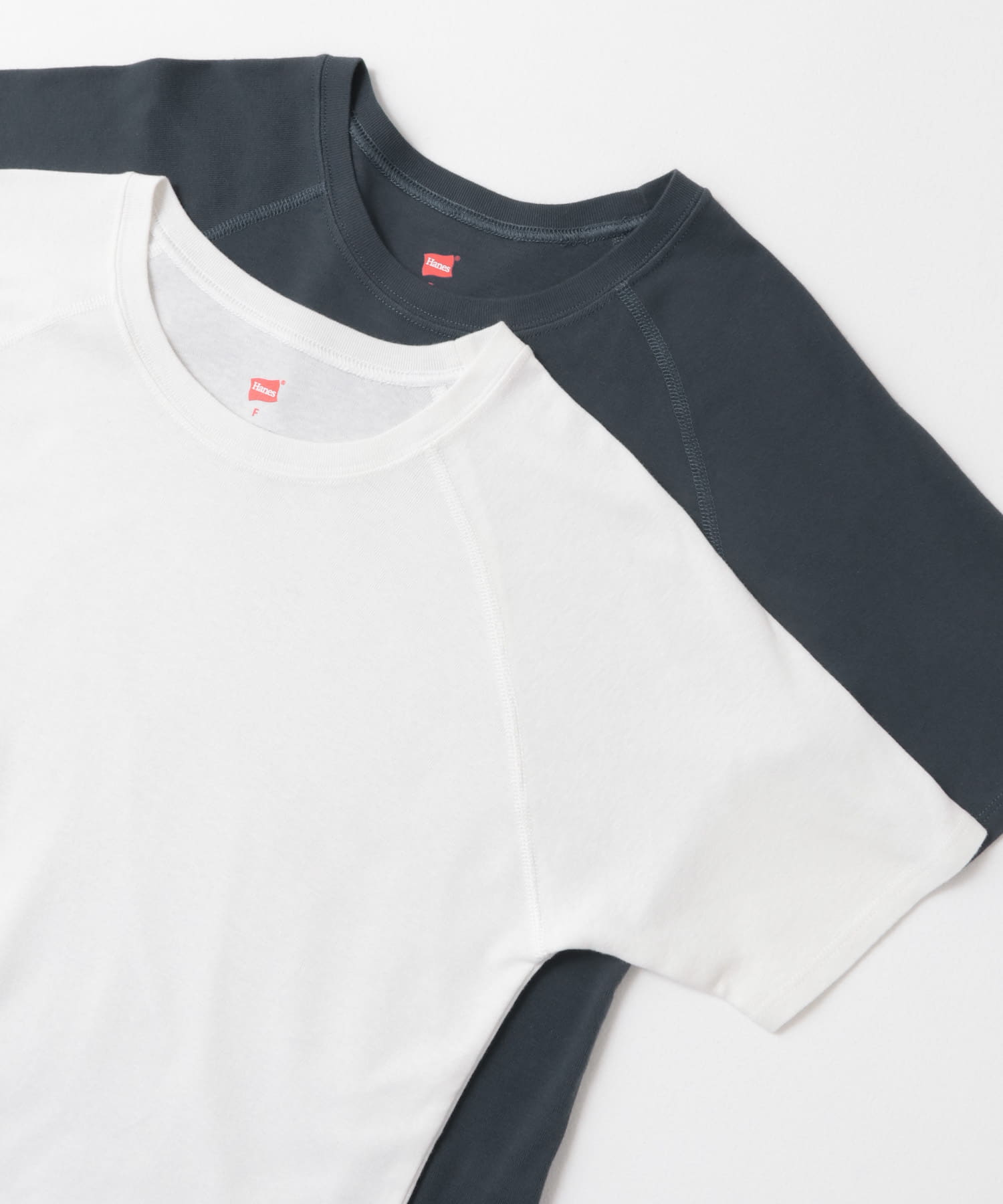 『別注』HANES×DOORS　2P RaglanSleeve T-shirts WHT×NVY one