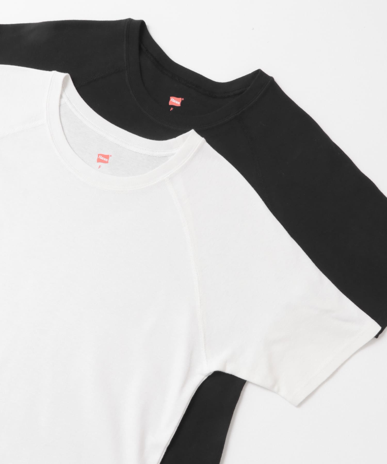 『別注』HANES×DOORS　2P RaglanSleeve T-shirts WHT×BLK one