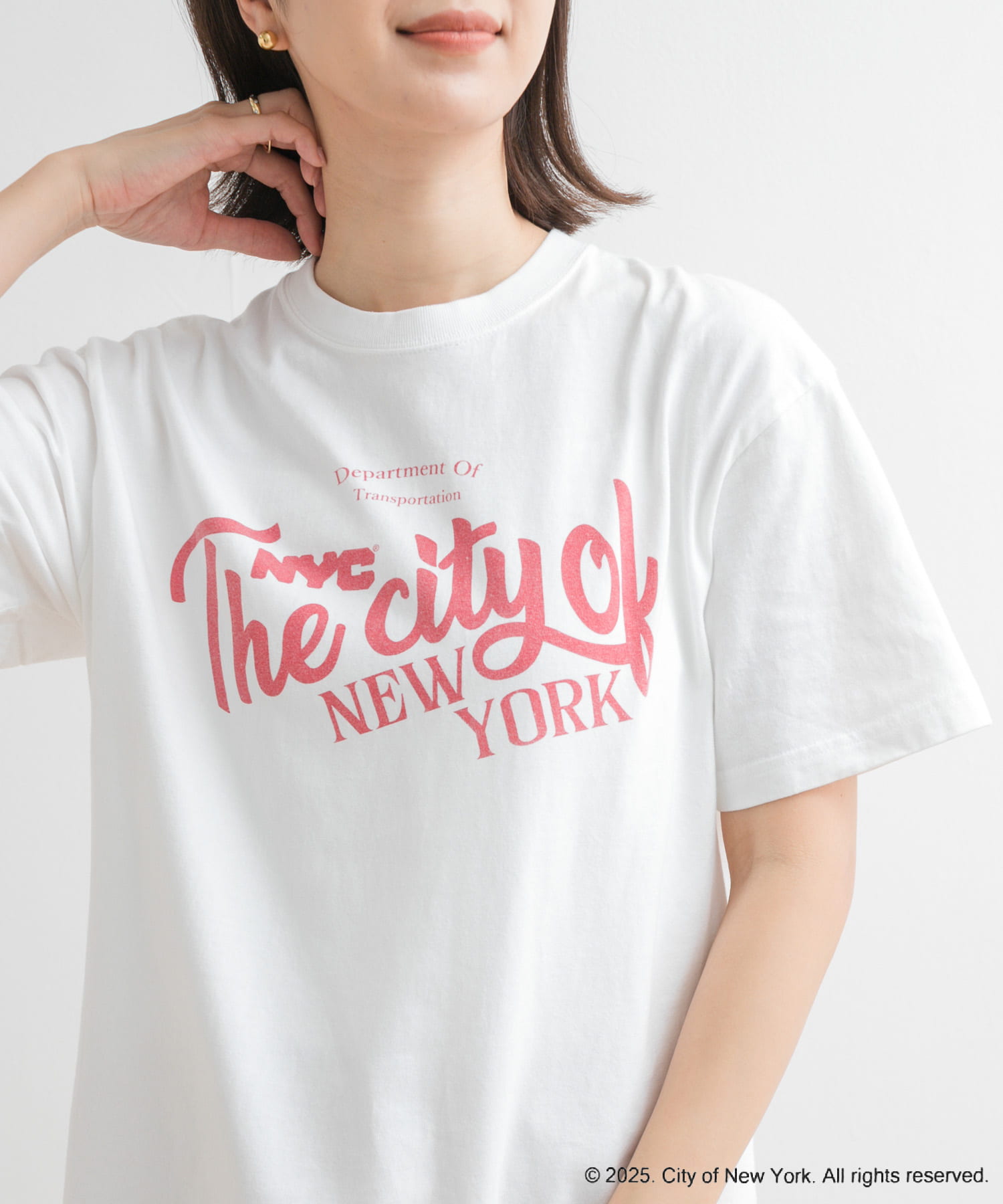GOOD ROCK SPEED　NYC Tshirt2 A White M