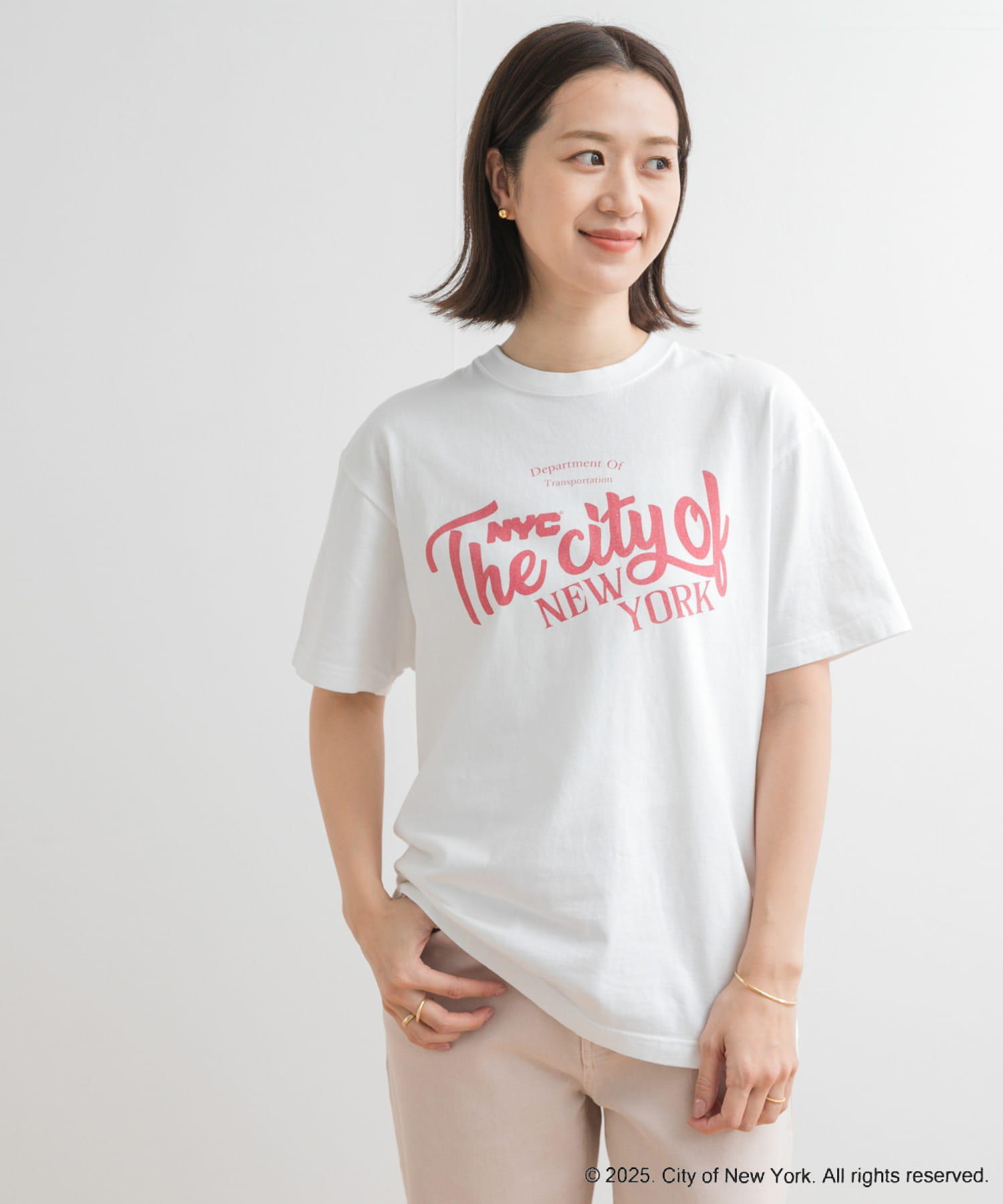 GOOD ROCK SPEED　NYC Tshirt2 A White M